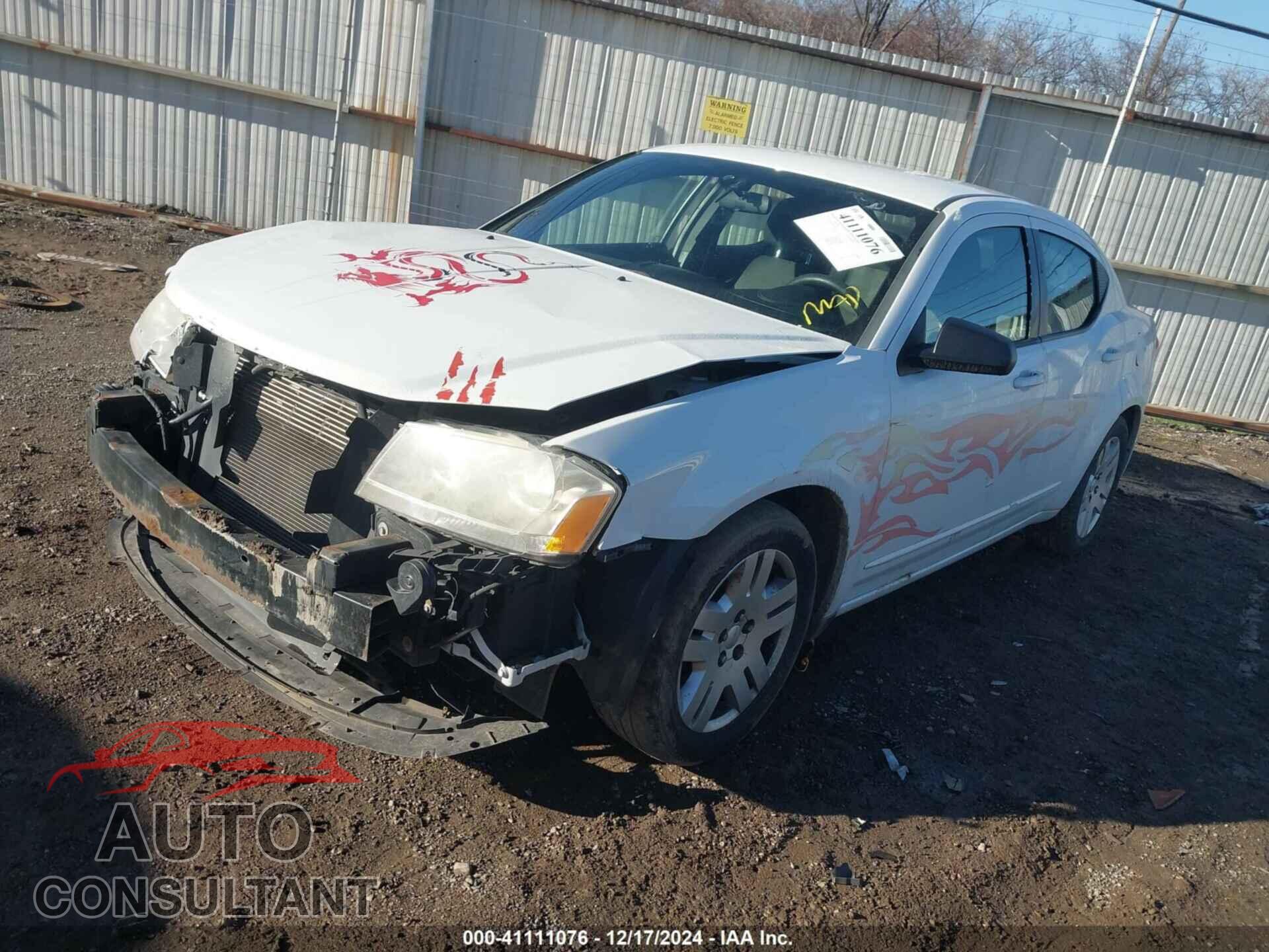 DODGE AVENGER 2012 - 1C3CDZAB2CN194287