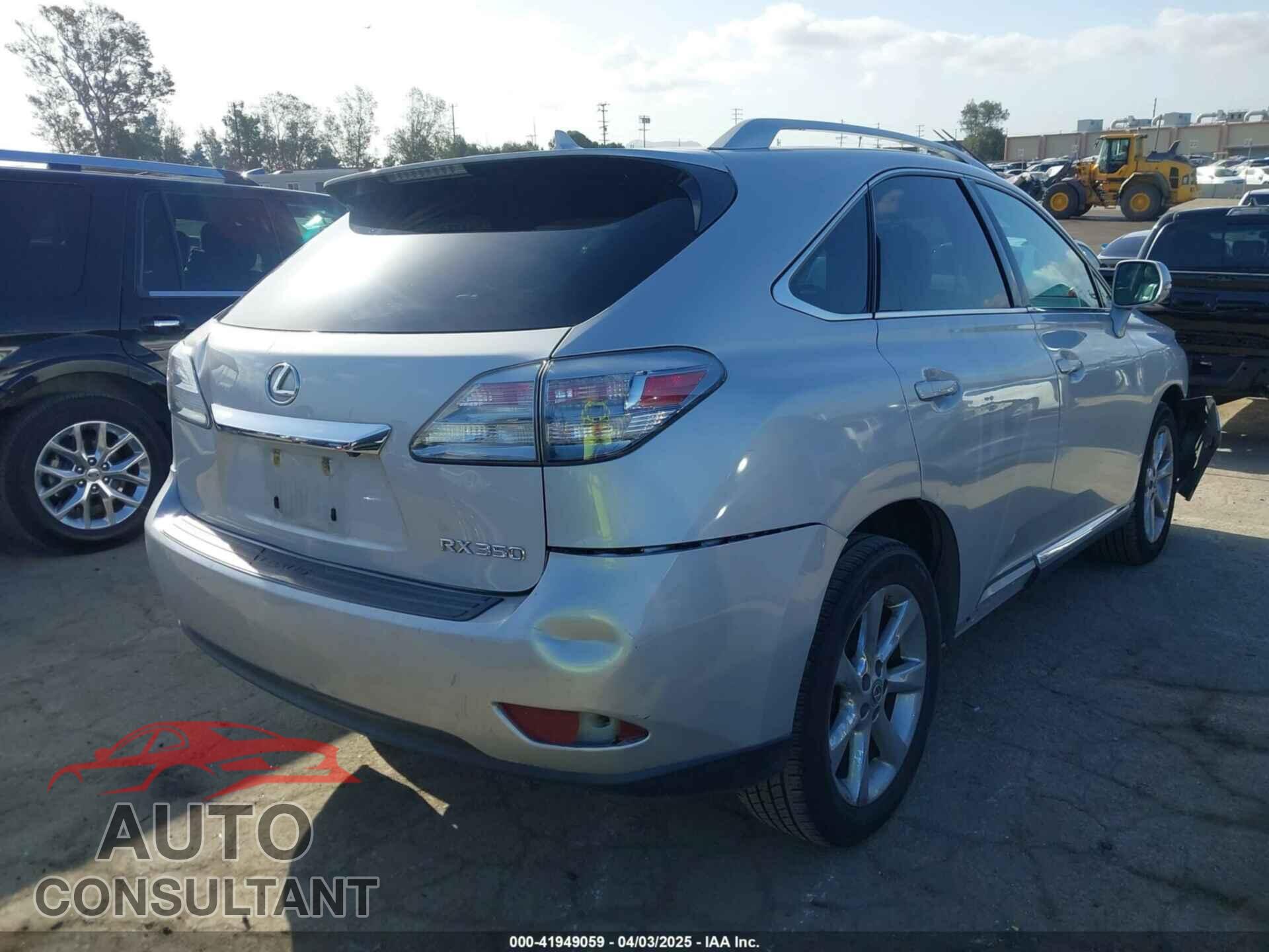 LEXUS RX 350 2012 - 2T2BK1BA9CC134963