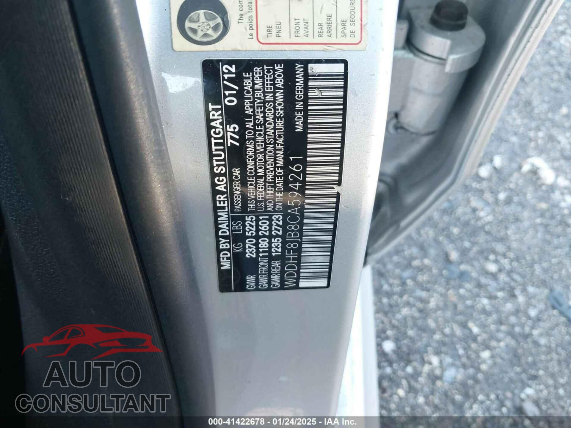 MERCEDES-BENZ E 350 2012 - WDDHF8JB8CA594261