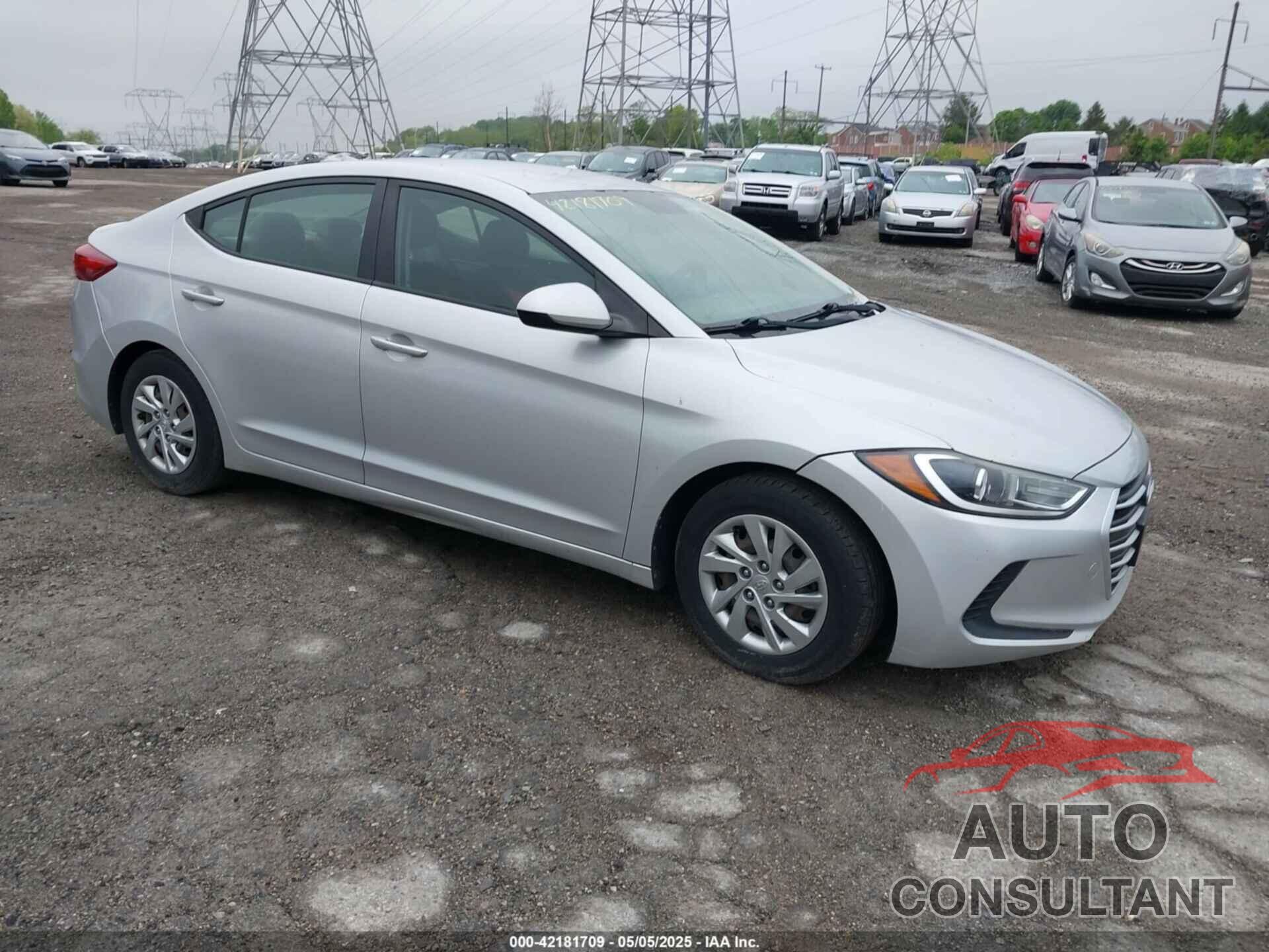 HYUNDAI ELANTRA 2017 - KMHD74LF6HU091280
