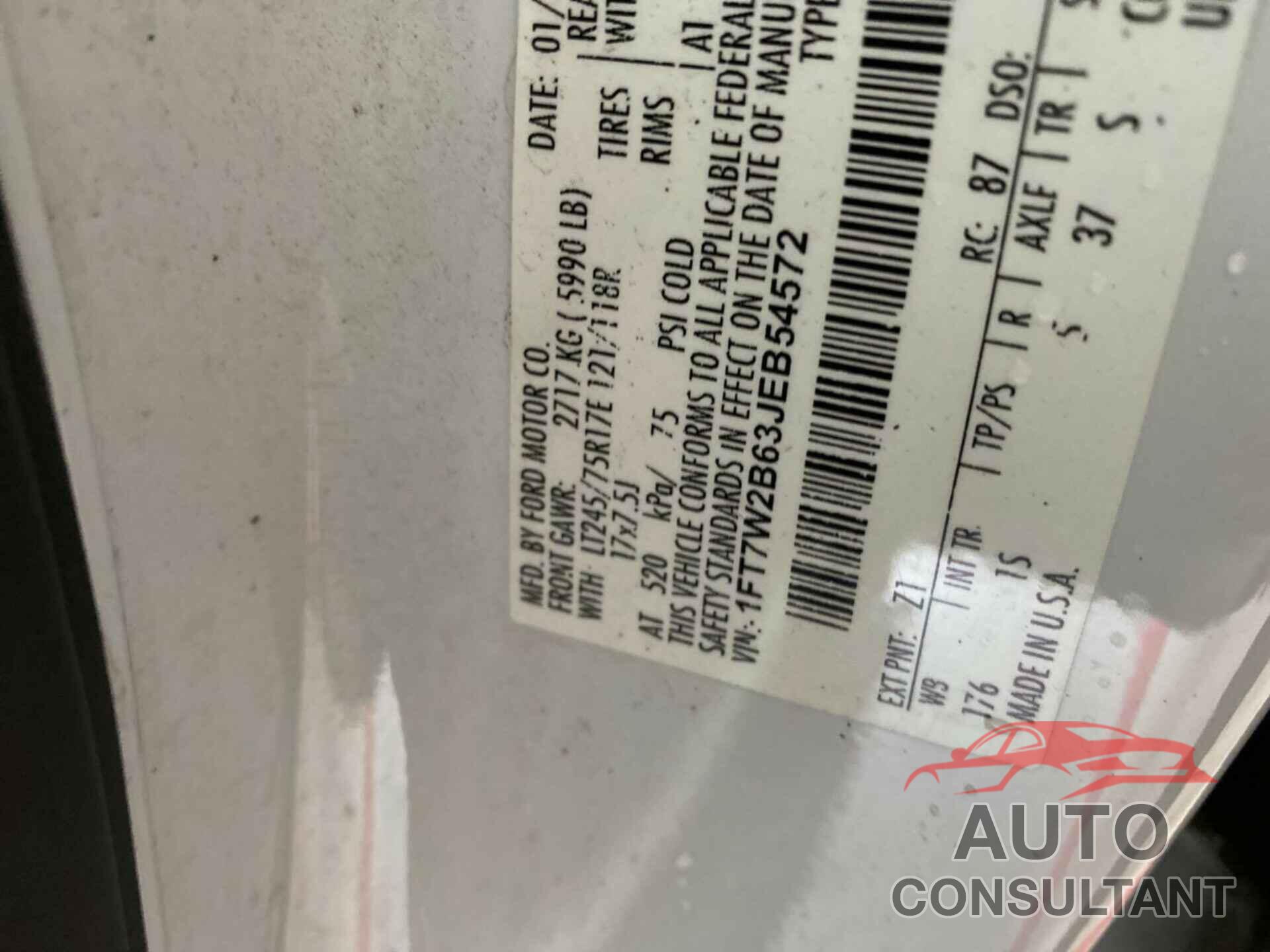 FORD F250 2018 - 1FT7W2B63JEB54572