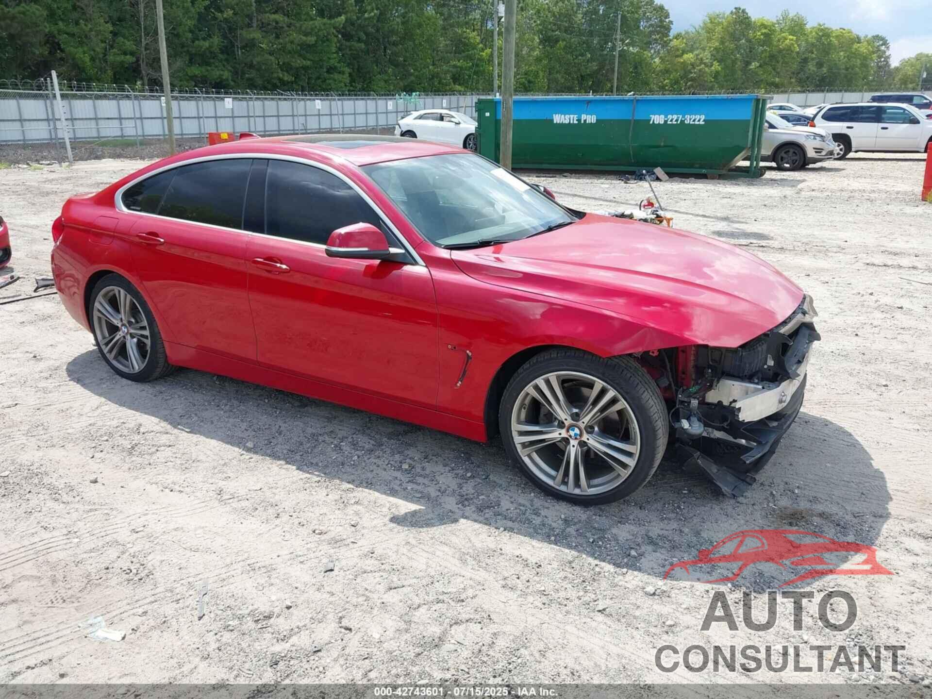 BMW 430I GRAN COUPE 2017 - WBA4F7C34HG788957
