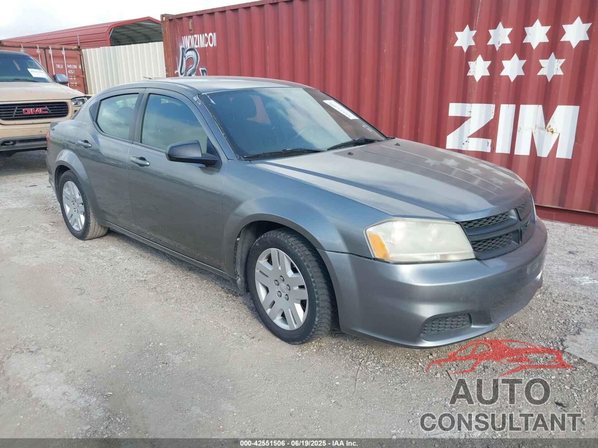 DODGE AVENGER 2013 - 1C3CDZAB6DN628485