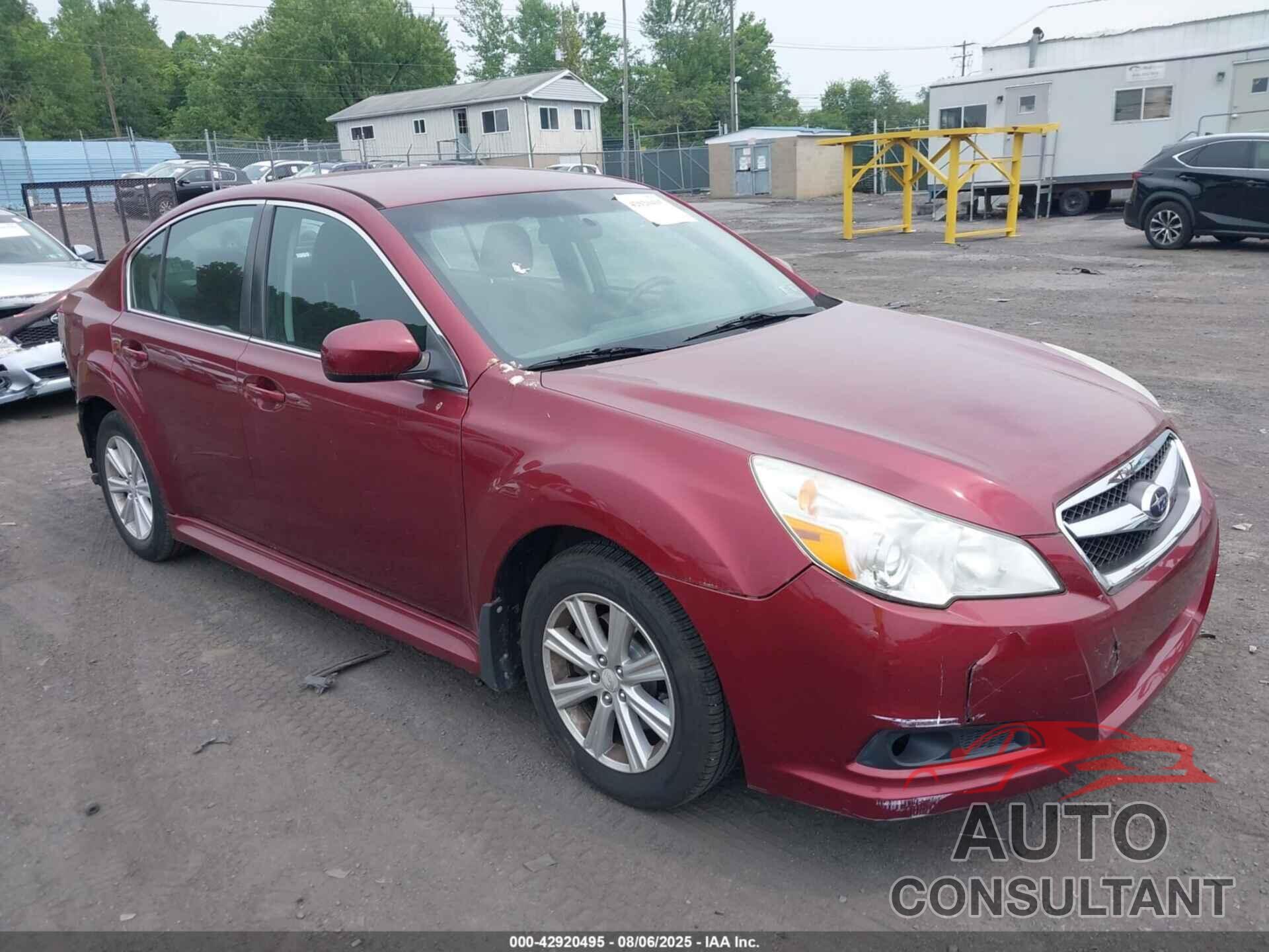 SUBARU LEGACY 2012 - 4S3BMBA60C3034776