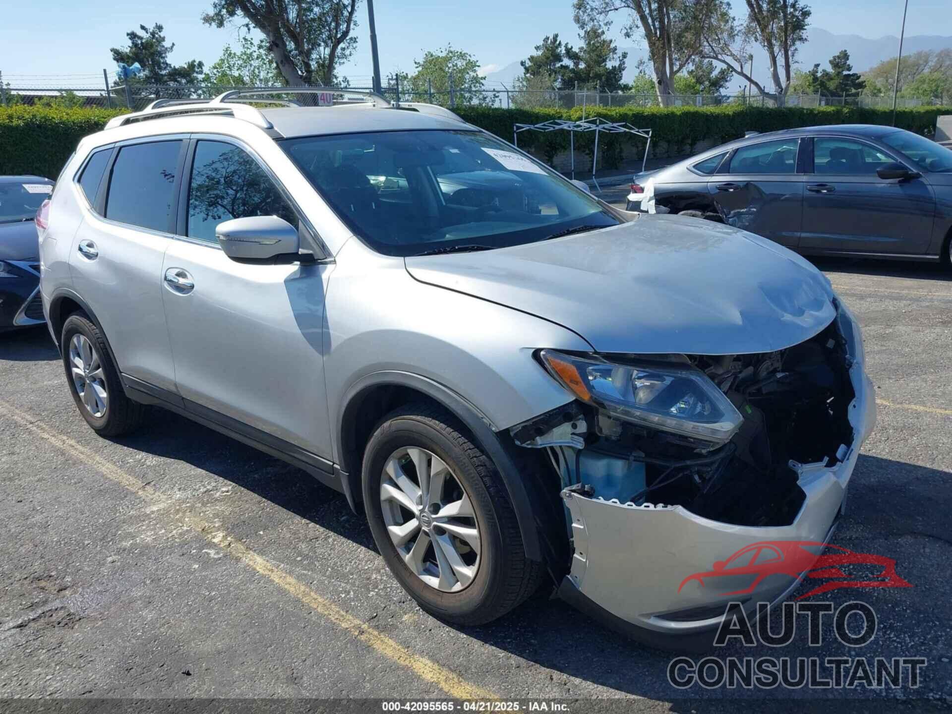NISSAN ROGUE 2015 - KNMAT2MT1FP502320