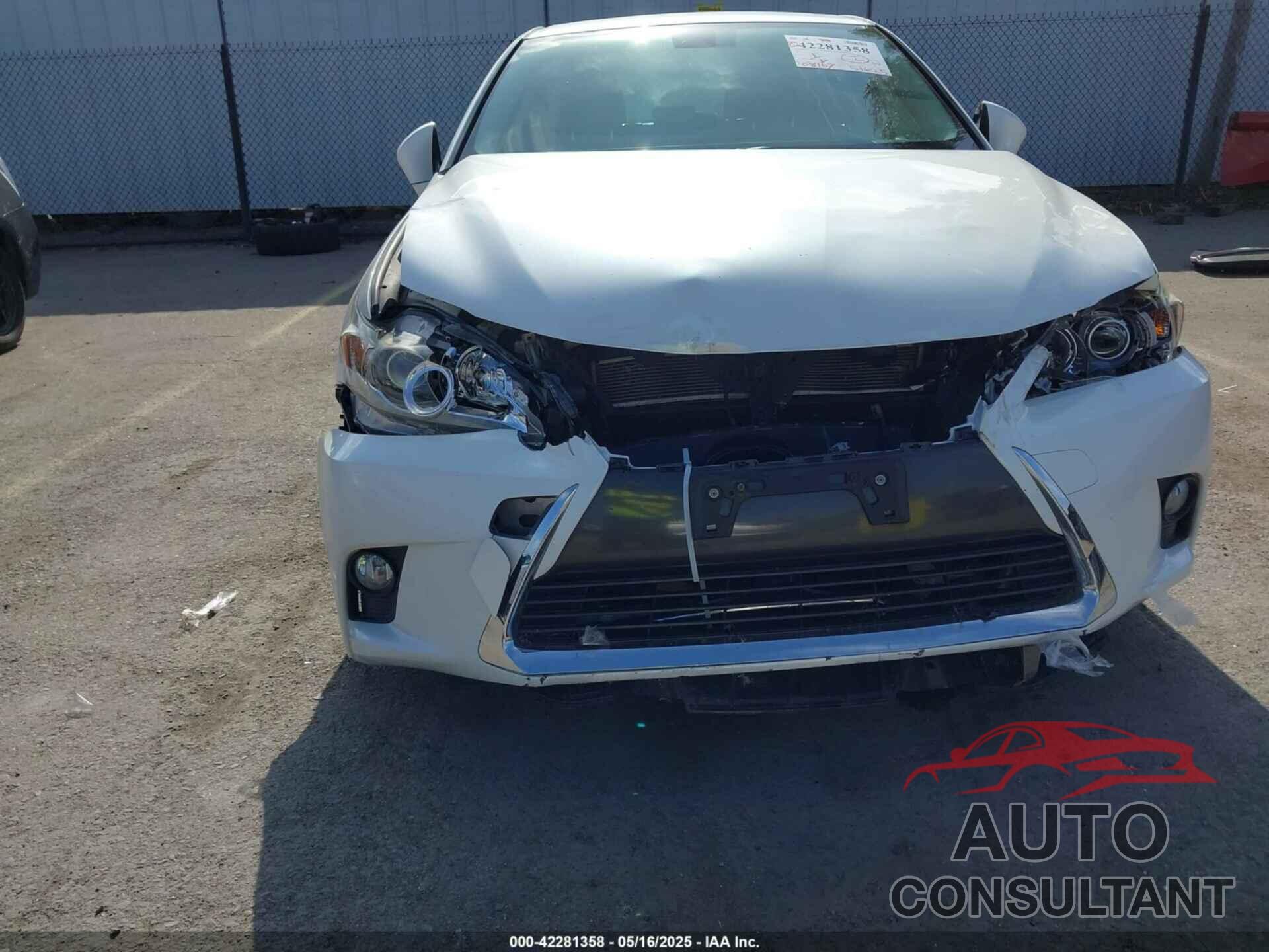 LEXUS CT 200H 2016 - JTHKD5BH2G2274942
