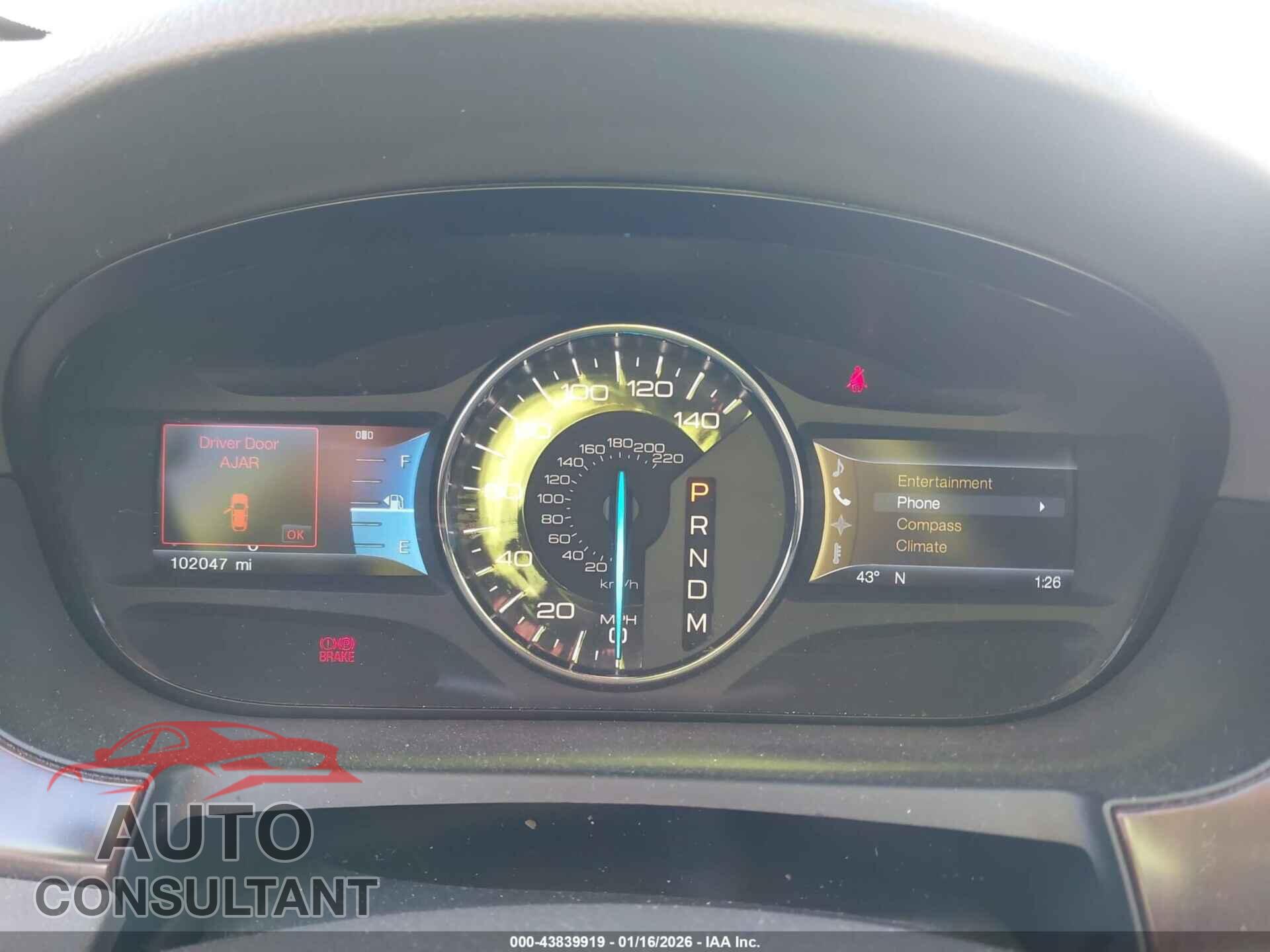 FORD EDGE 2012 - 2FMDK3KC5CBA19825