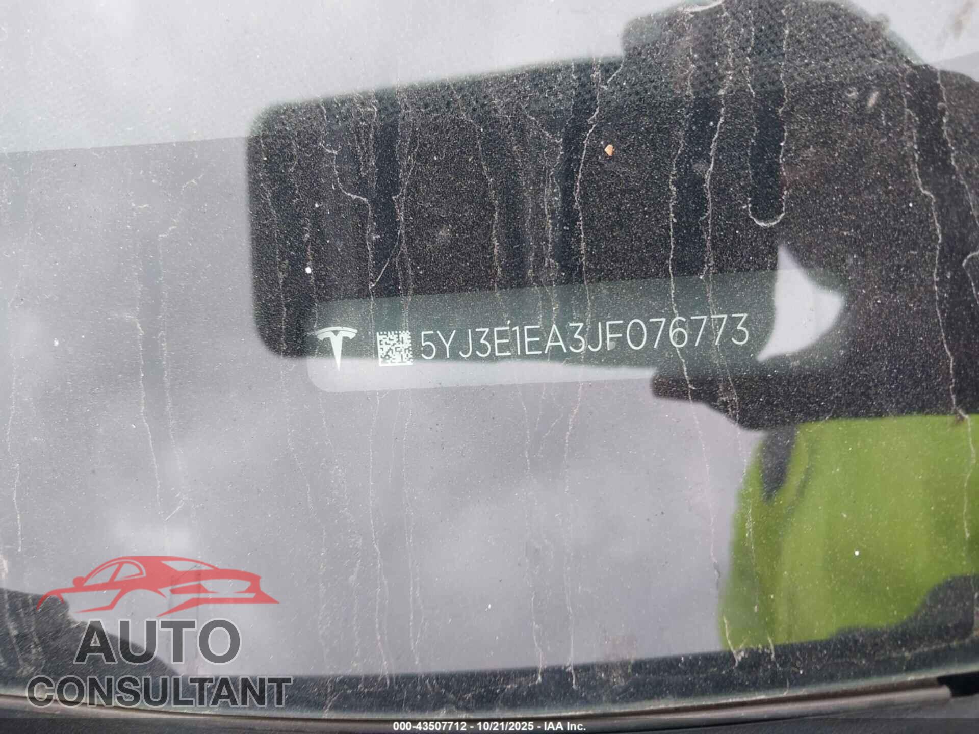 TESLA MODEL 3 2018 - 5YJ3E1EA3JF076773