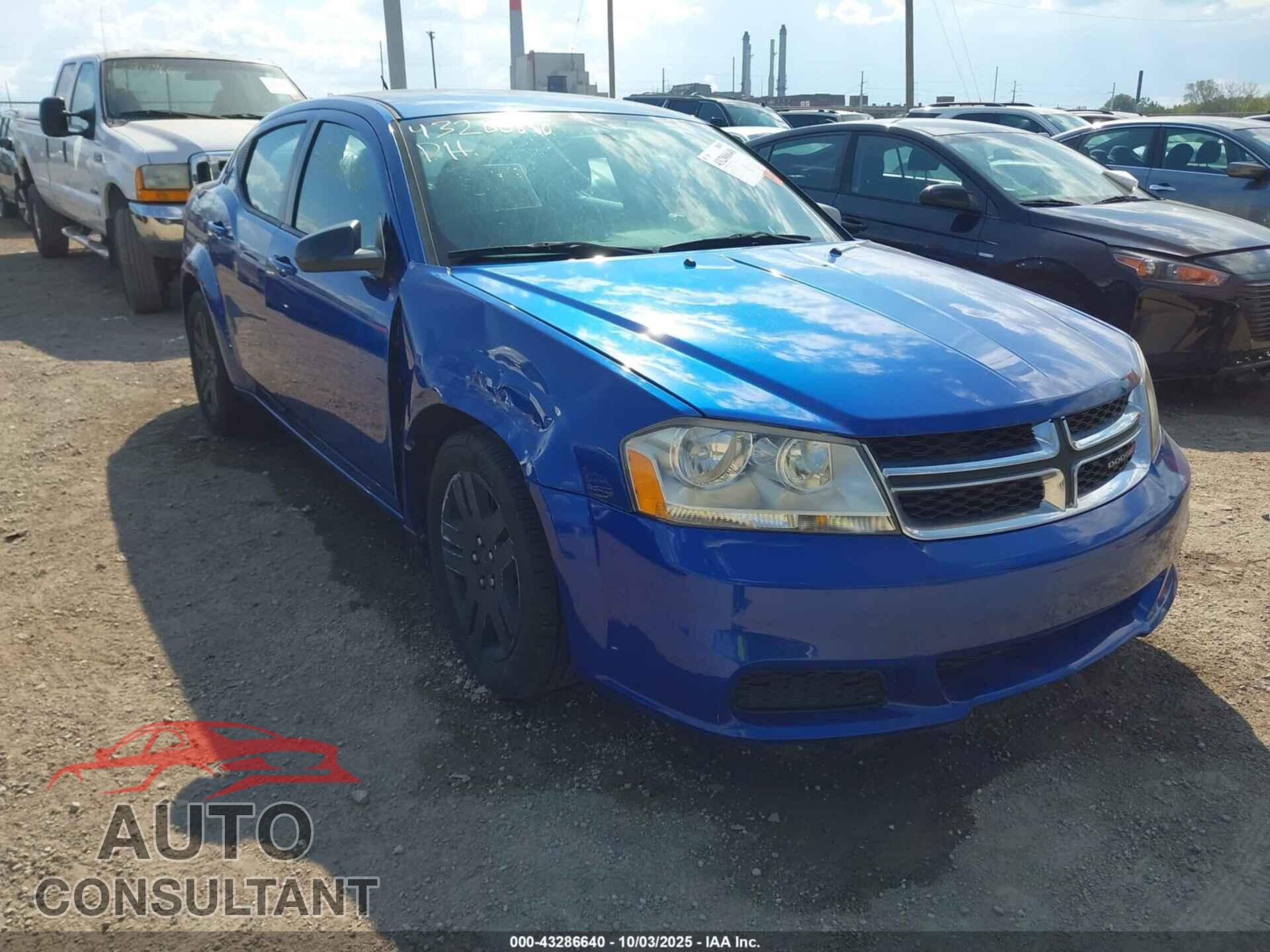 DODGE AVENGER 2013 - 1C3CDZAG7DN754253