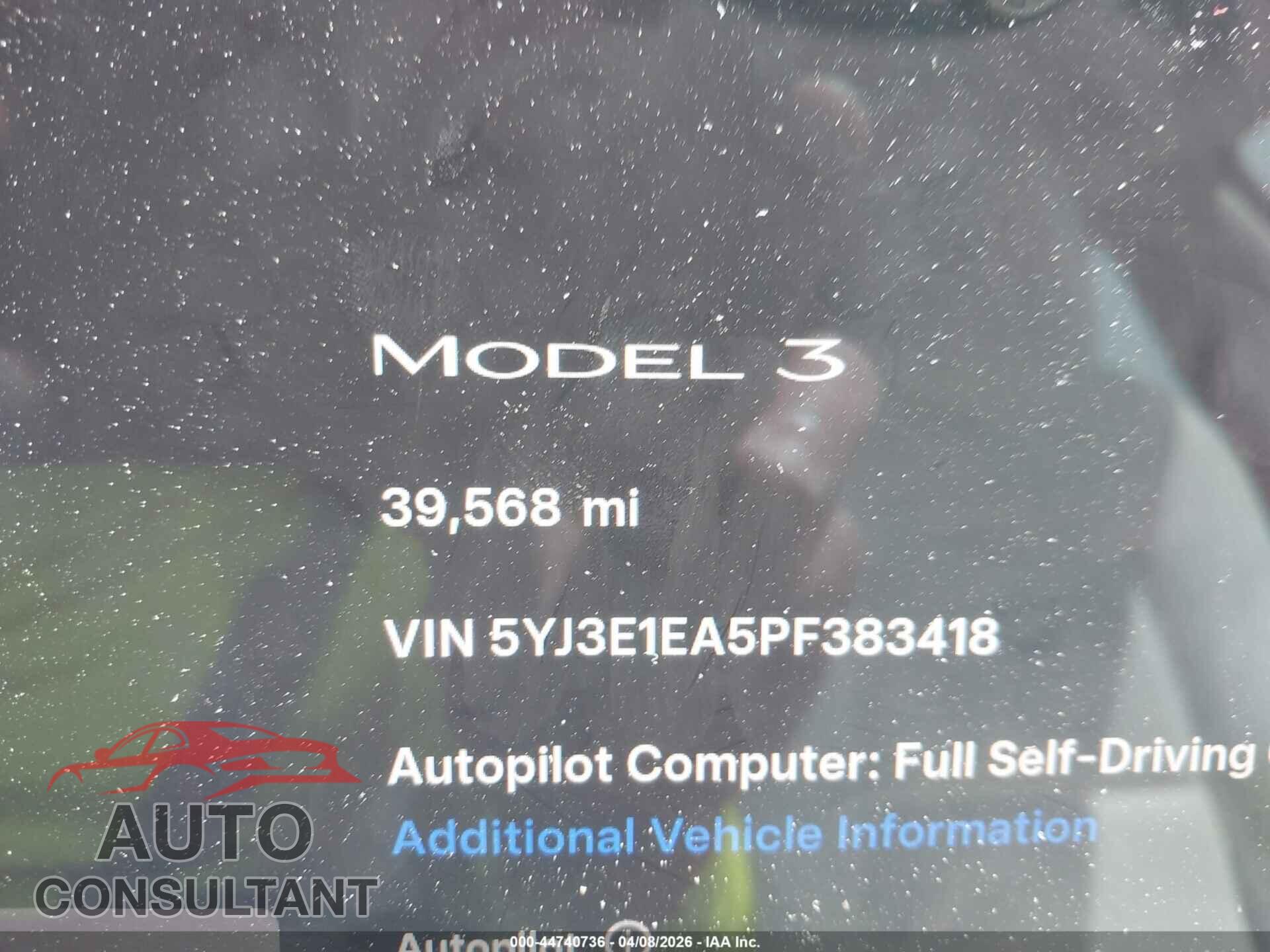 TESLA MODEL 3 2023 - 5YJ3E1EA5PF383418