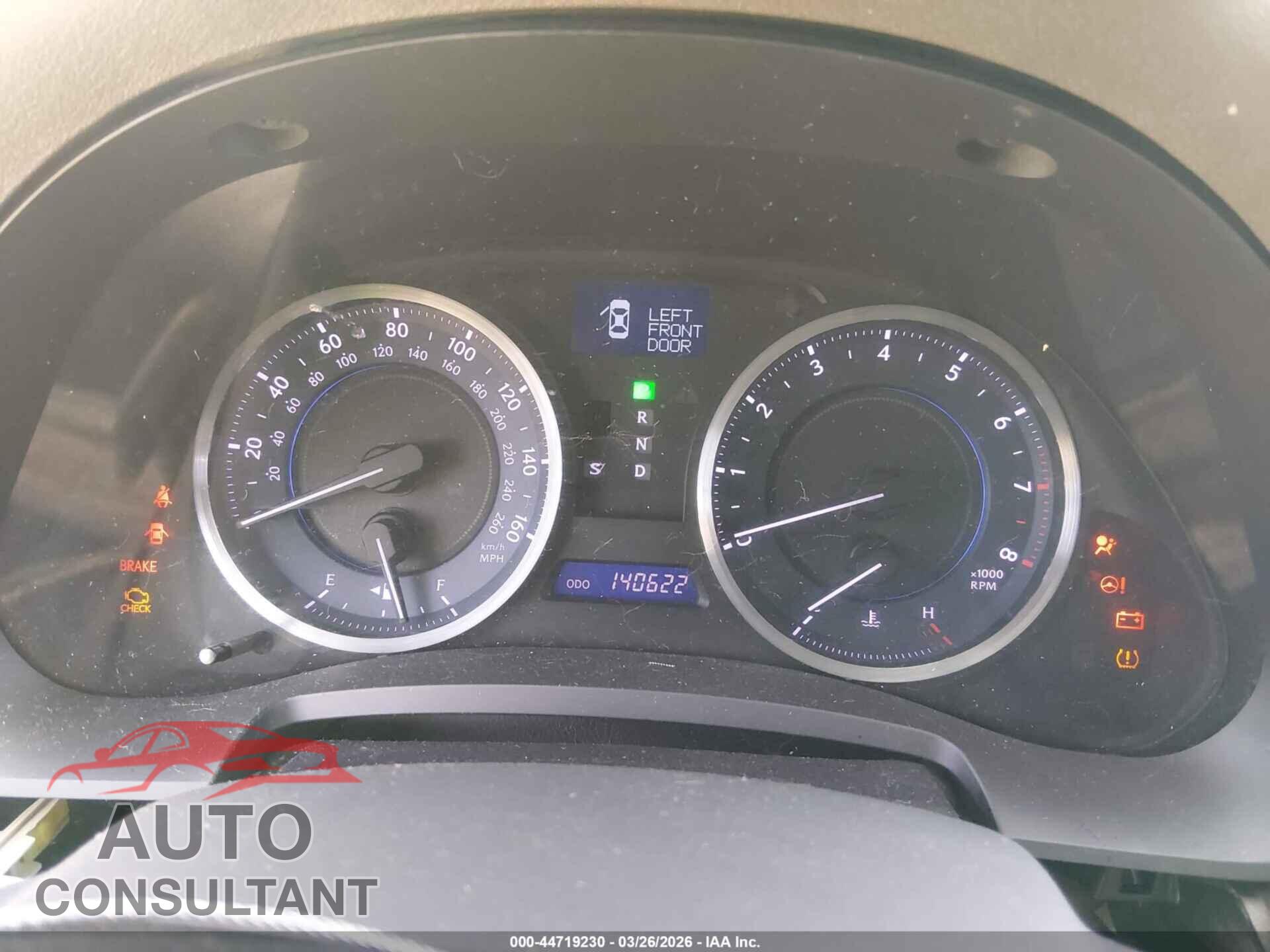 LEXUS IS 250 2013 - JTHCF5C29D5062316