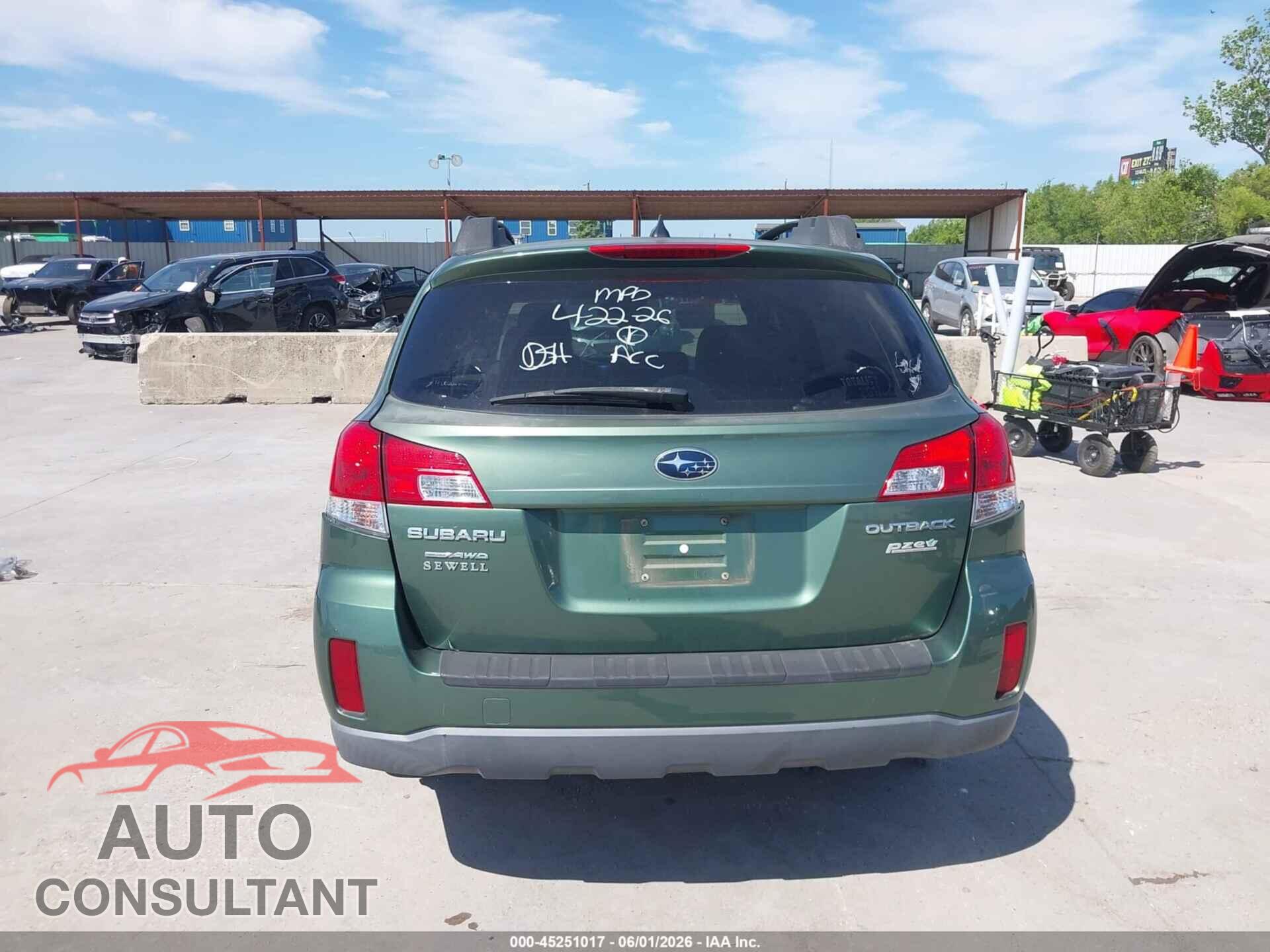SUBARU OUTBACK 2014 - 4S4BRBCC4E3267059