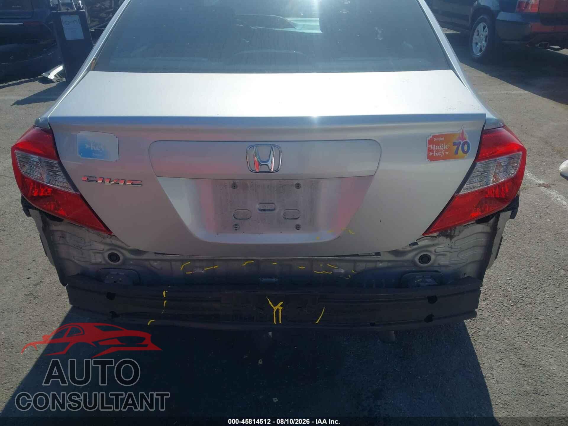 HONDA CIVIC 2012 - 19XFB2F8XCE327675