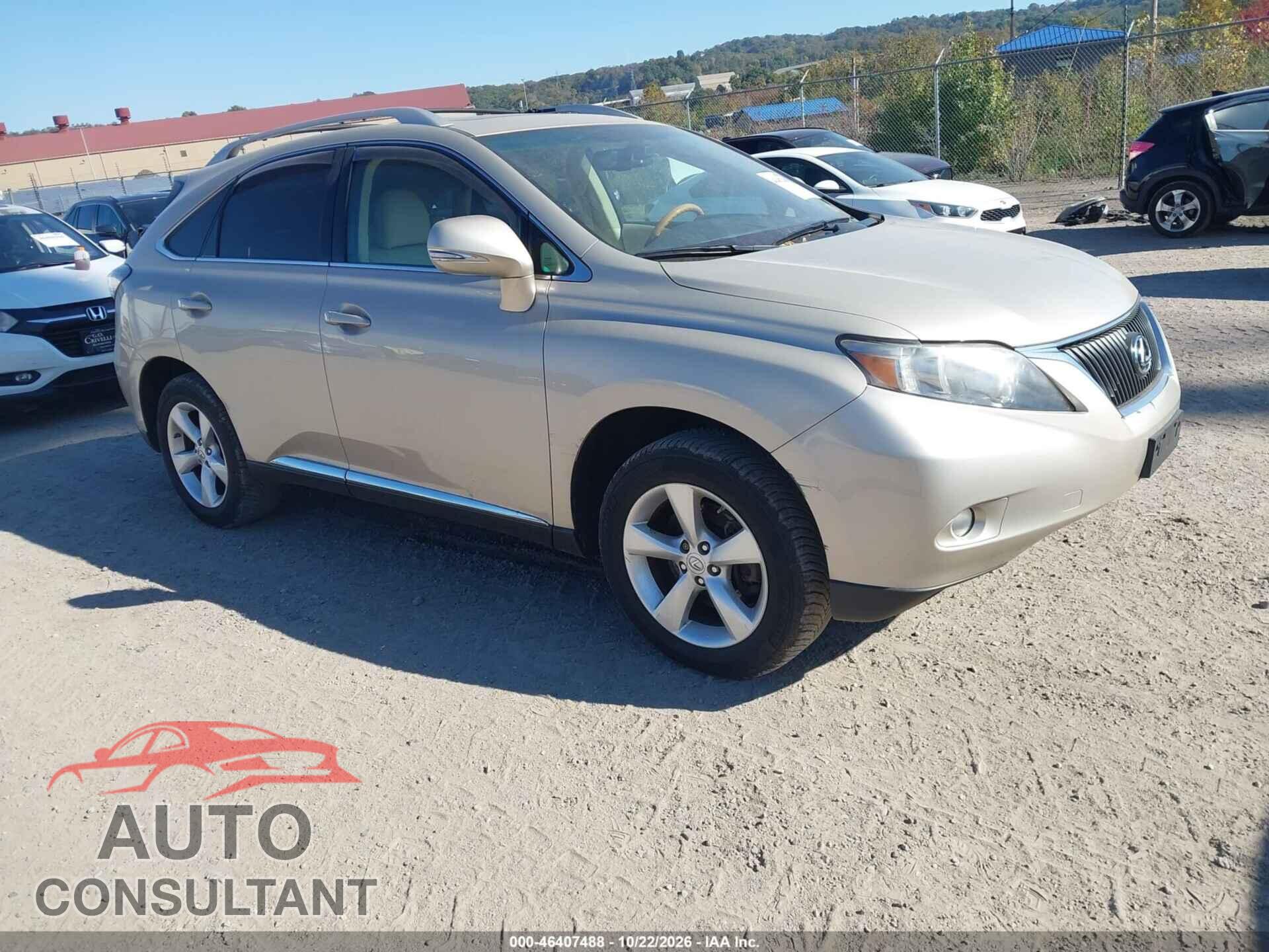 LEXUS RX 350 2011 - 2T2BK1BA3BC087105