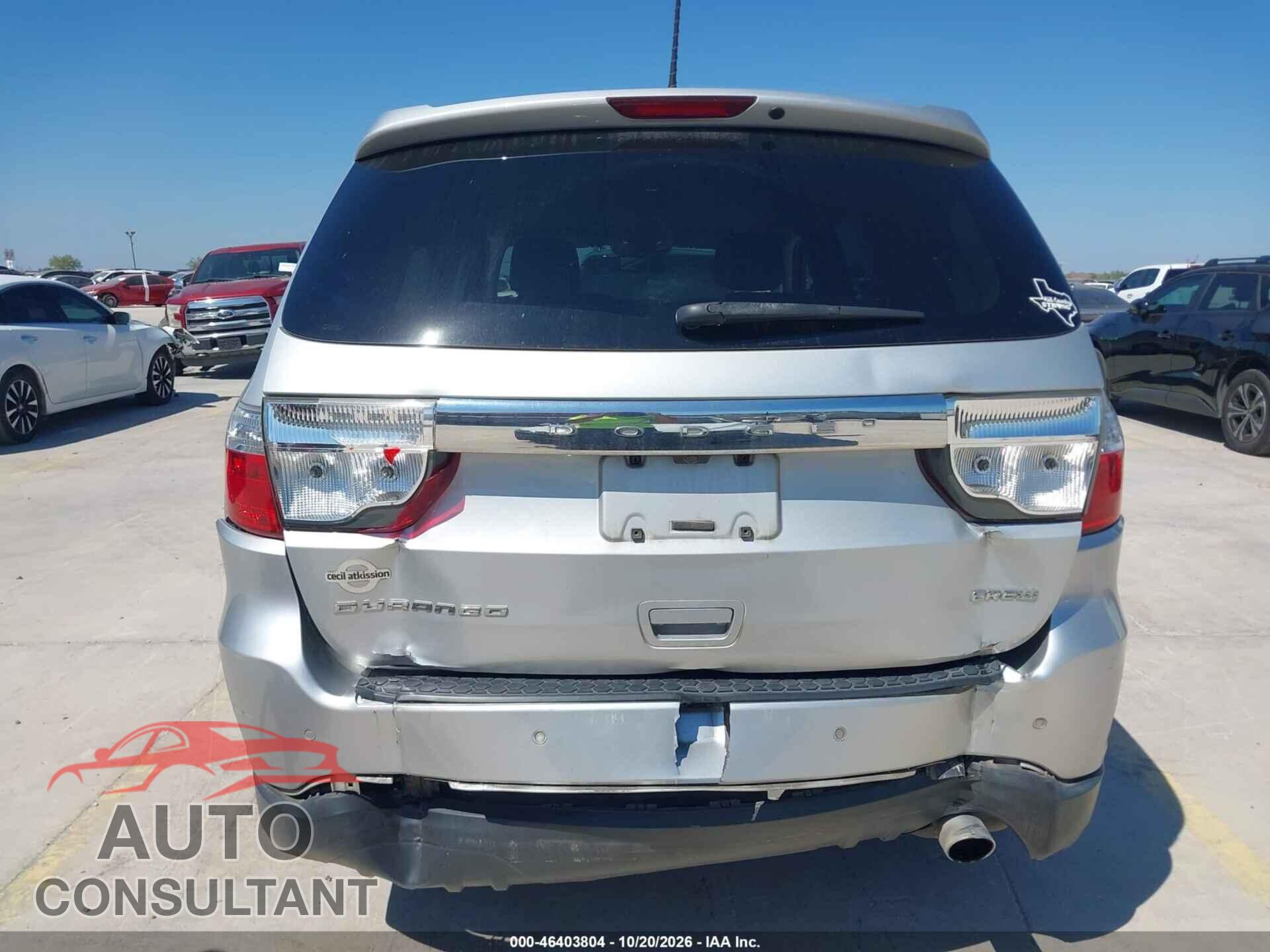 DODGE DURANGO 2012 - 1C4RDHDG9CC257890