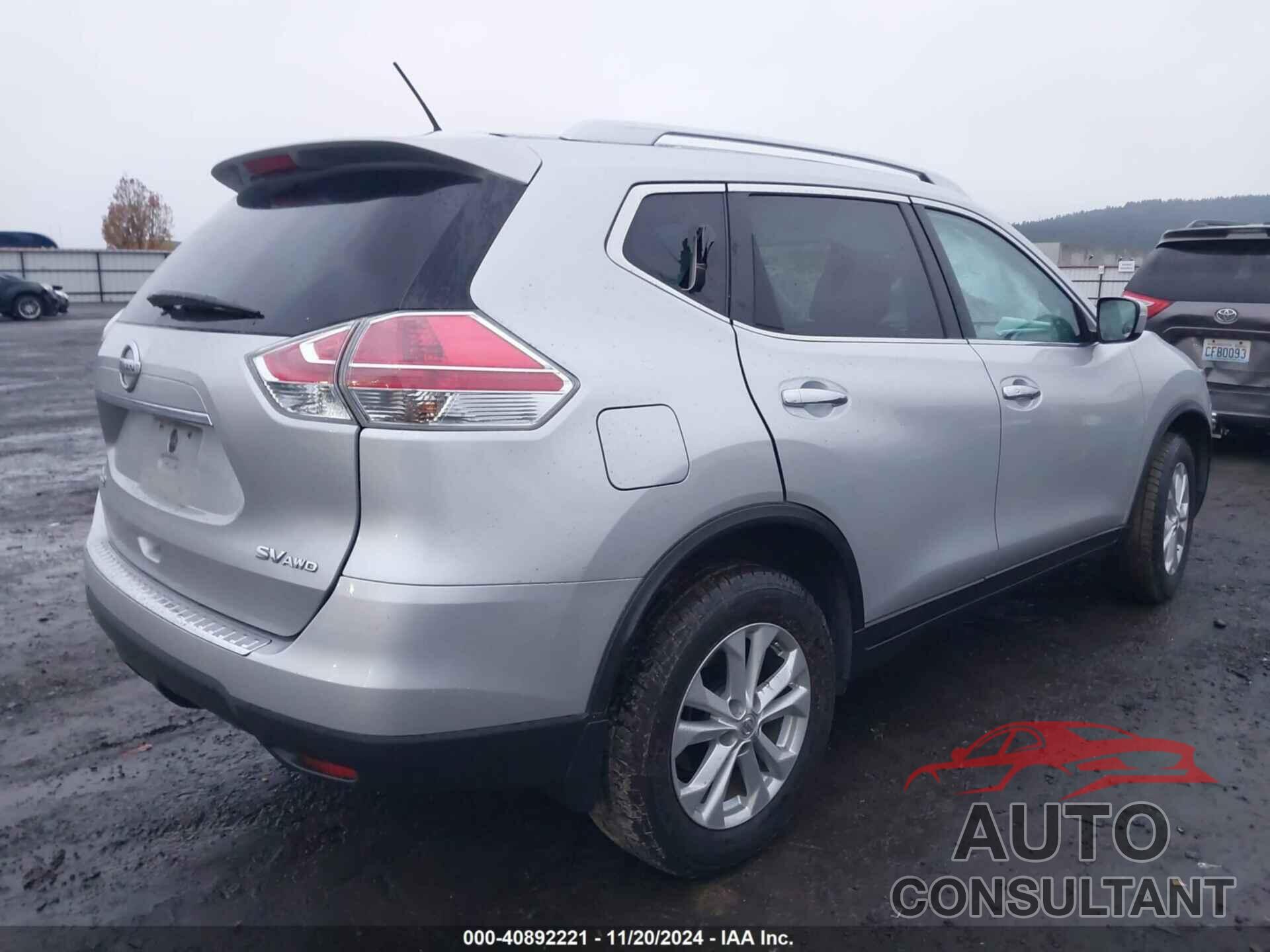 NISSAN ROGUE 2015 - KNMAT2MVXFP512409