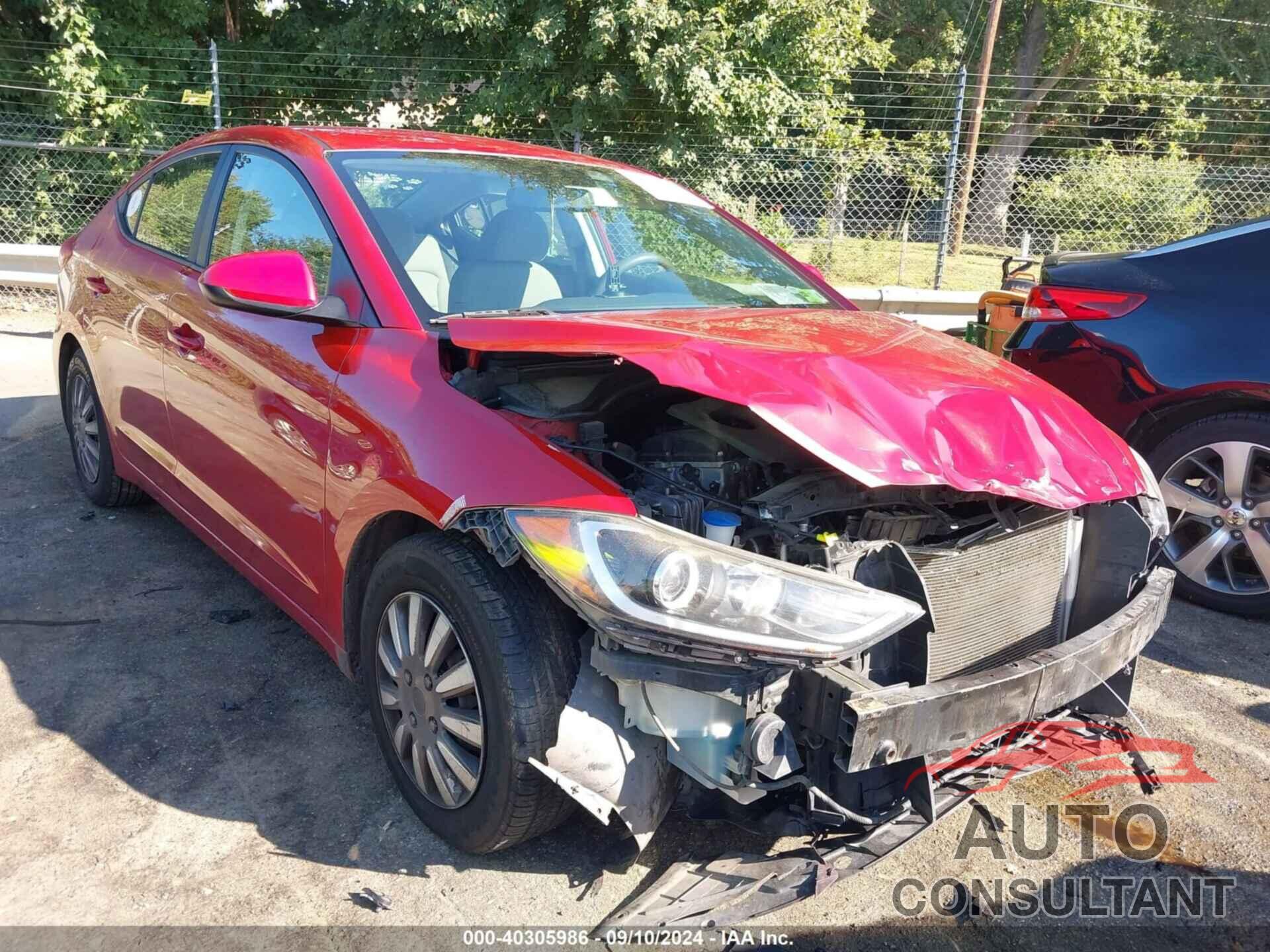 HYUNDAI ELANTRA 2017 - KMHD74LF1HU162336
