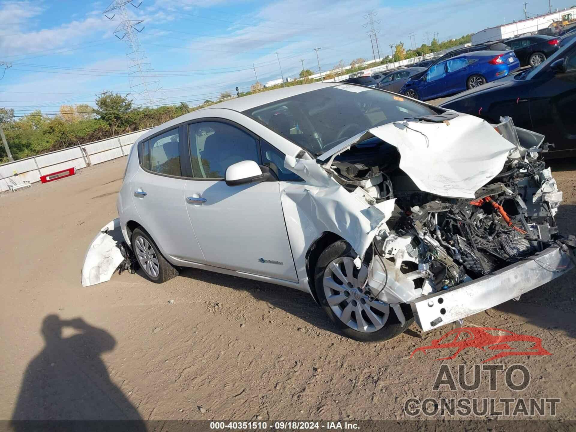 NISSAN LEAF 2016 - 1N4AZ0CP9GC311377
