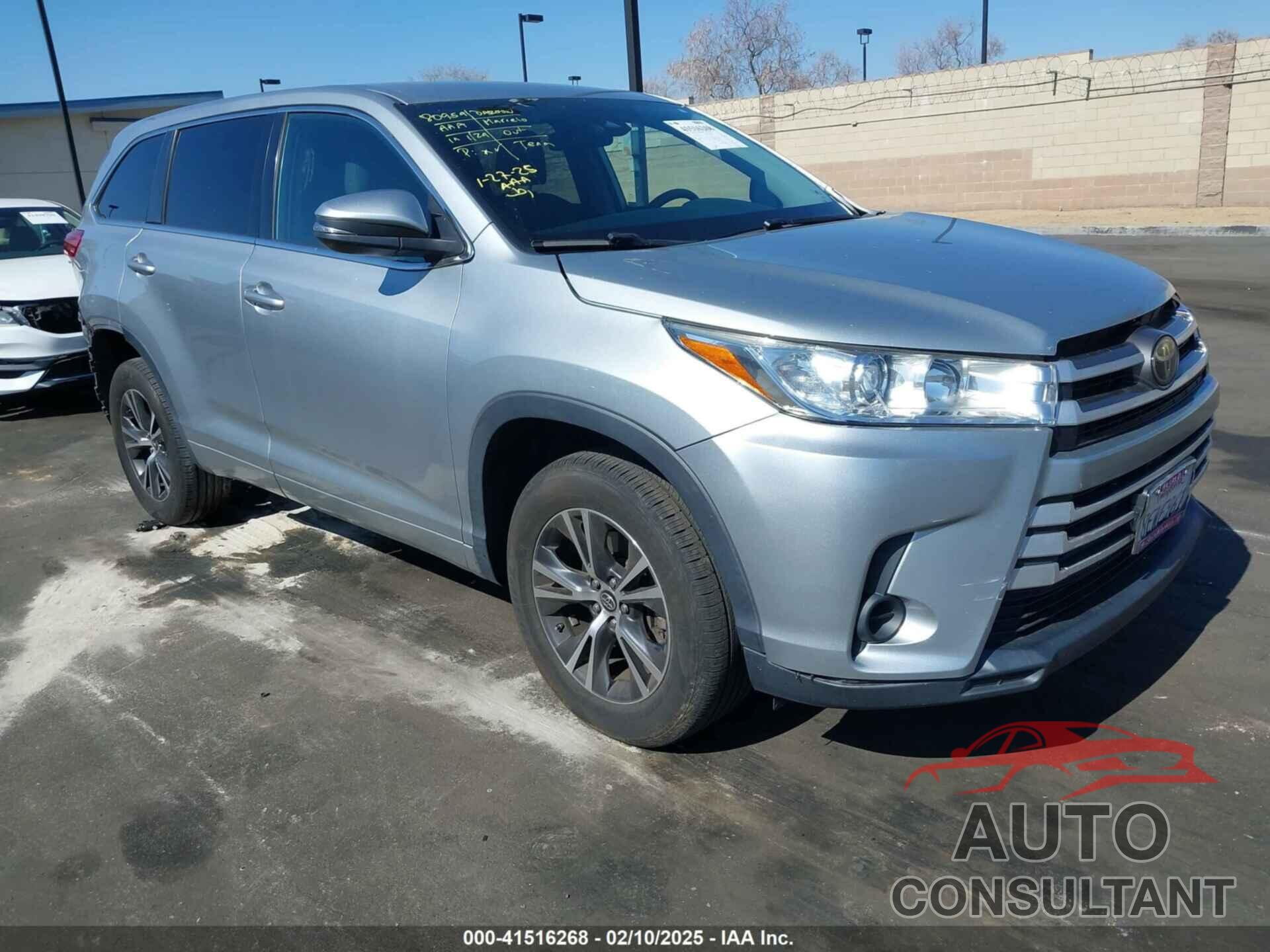 TOYOTA HIGHLANDER 2018 - 5TDZZRFH7JS276687