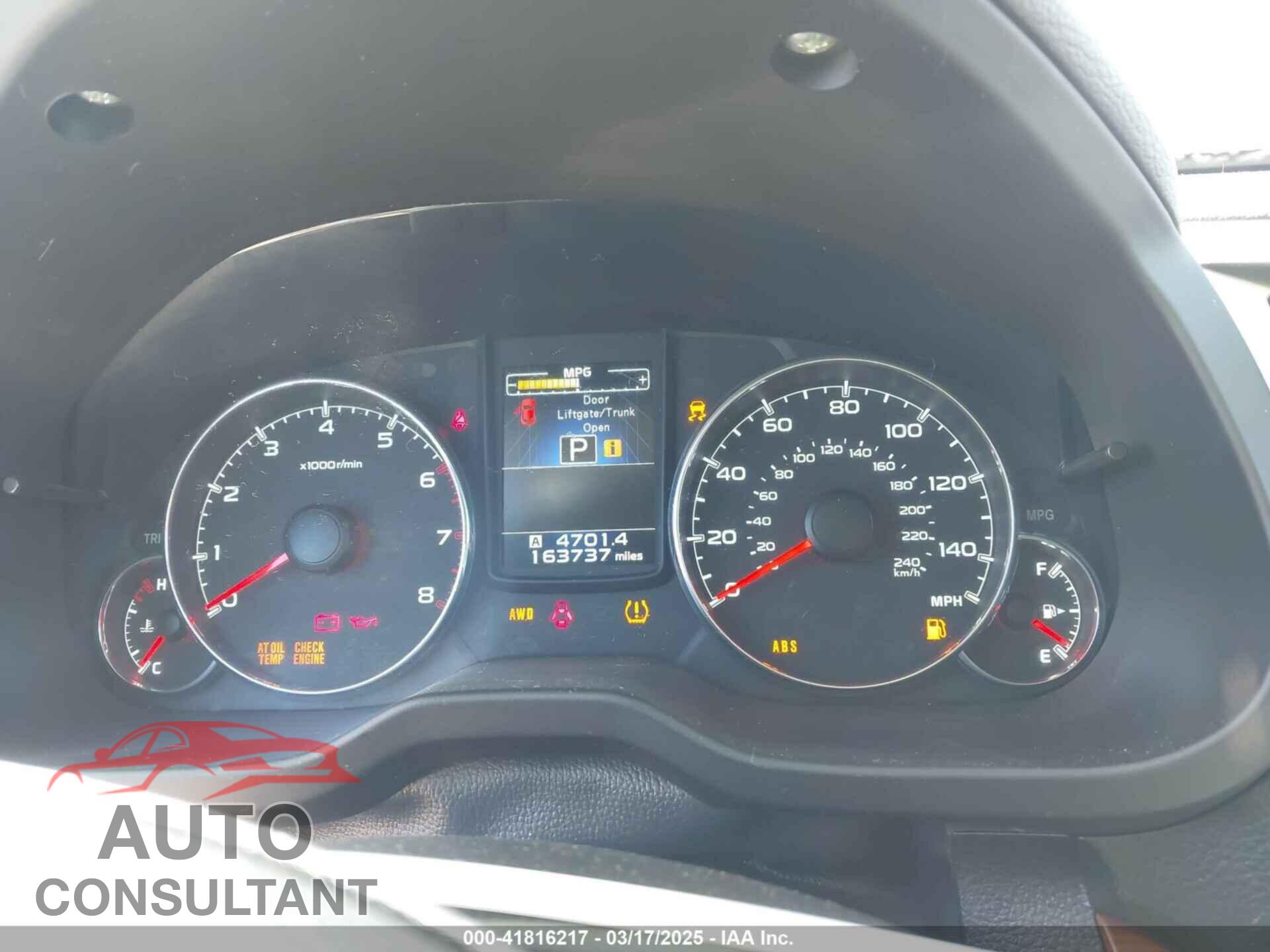 SUBARU OUTBACK 2014 - 4S4BRBLC9E3280339