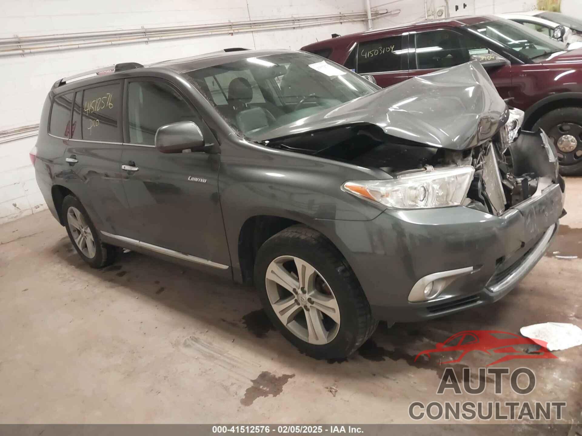 TOYOTA HIGHLANDER 2012 - 5TDDK3EH8CS147681