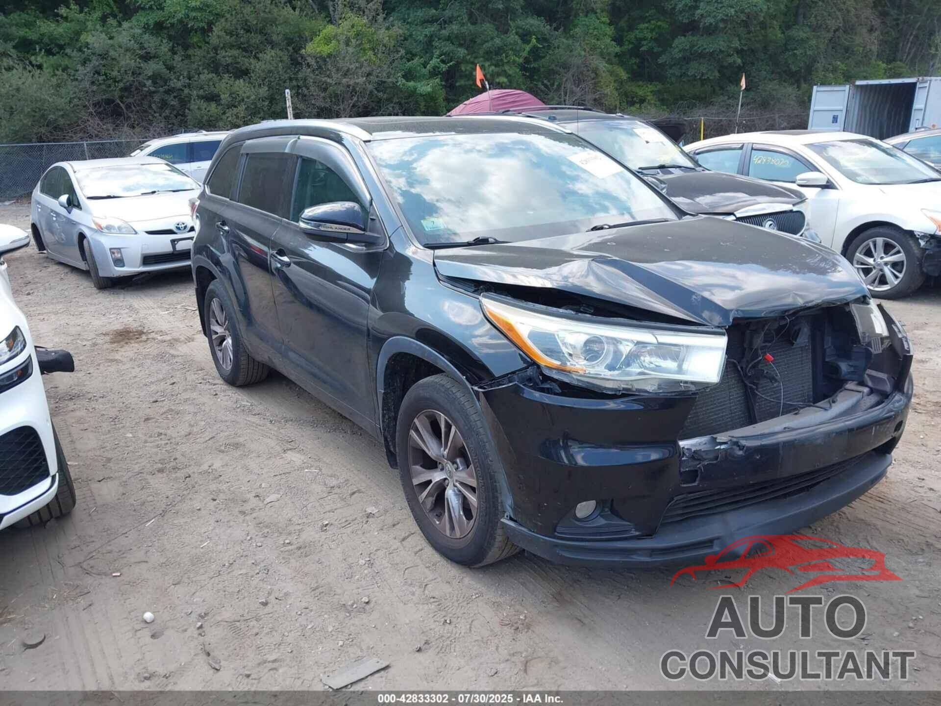 TOYOTA HIGHLANDER 2014 - 5TDJKRFH7ES050950