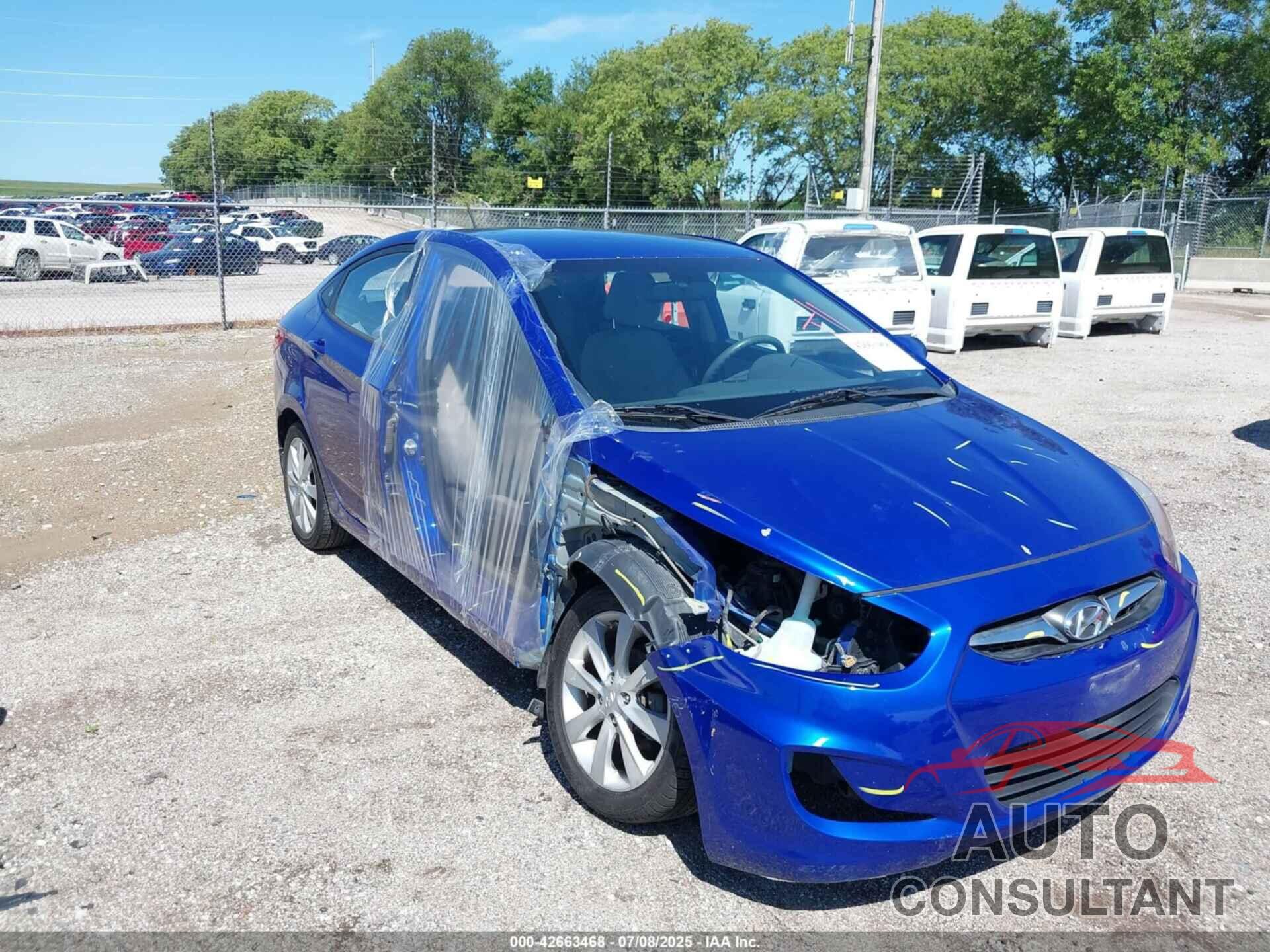 HYUNDAI ACCENT 2012 - KMHCU4AE0CU245814
