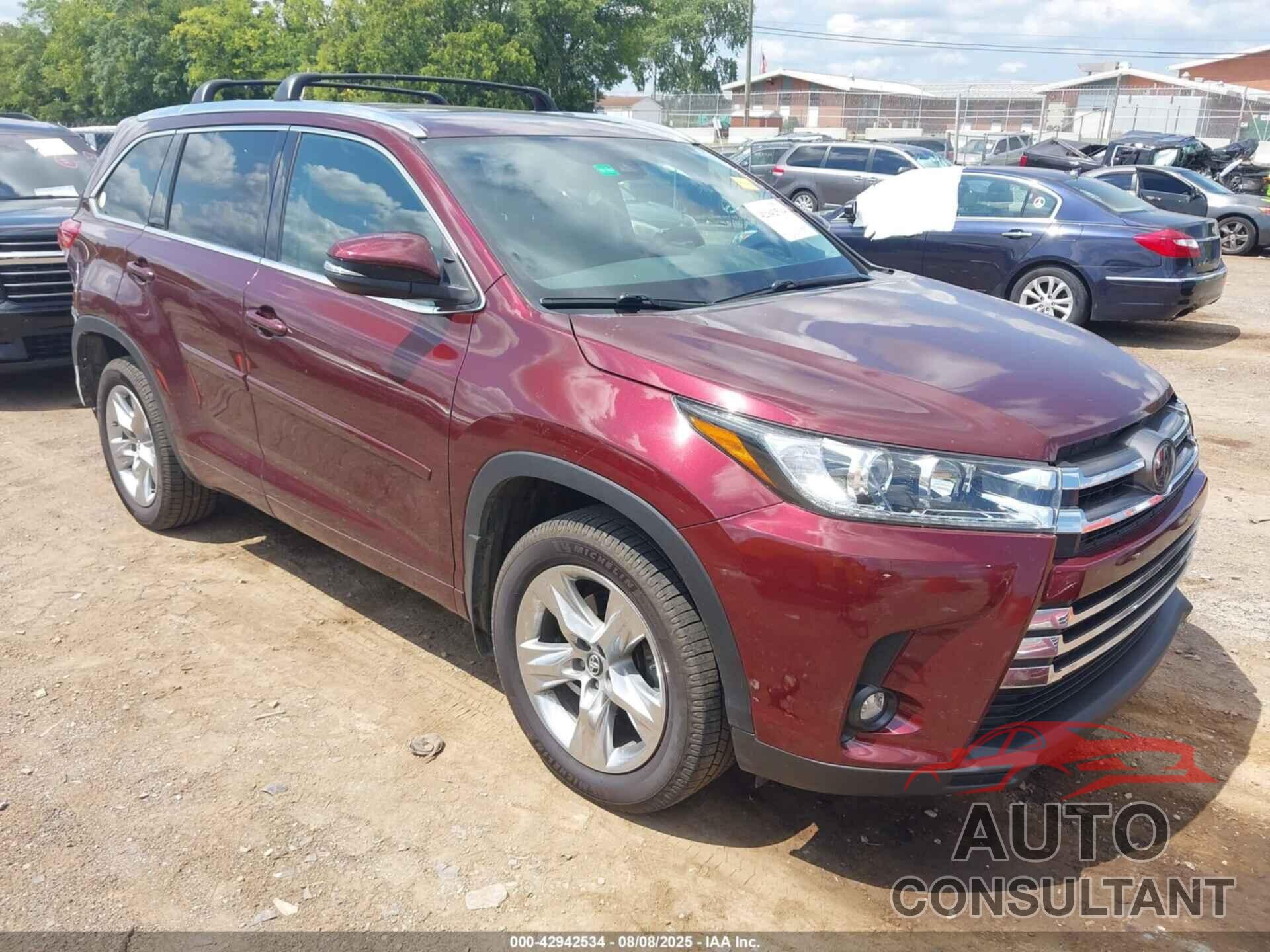 TOYOTA HIGHLANDER 2019 - 5TDDZRFH7KS957766