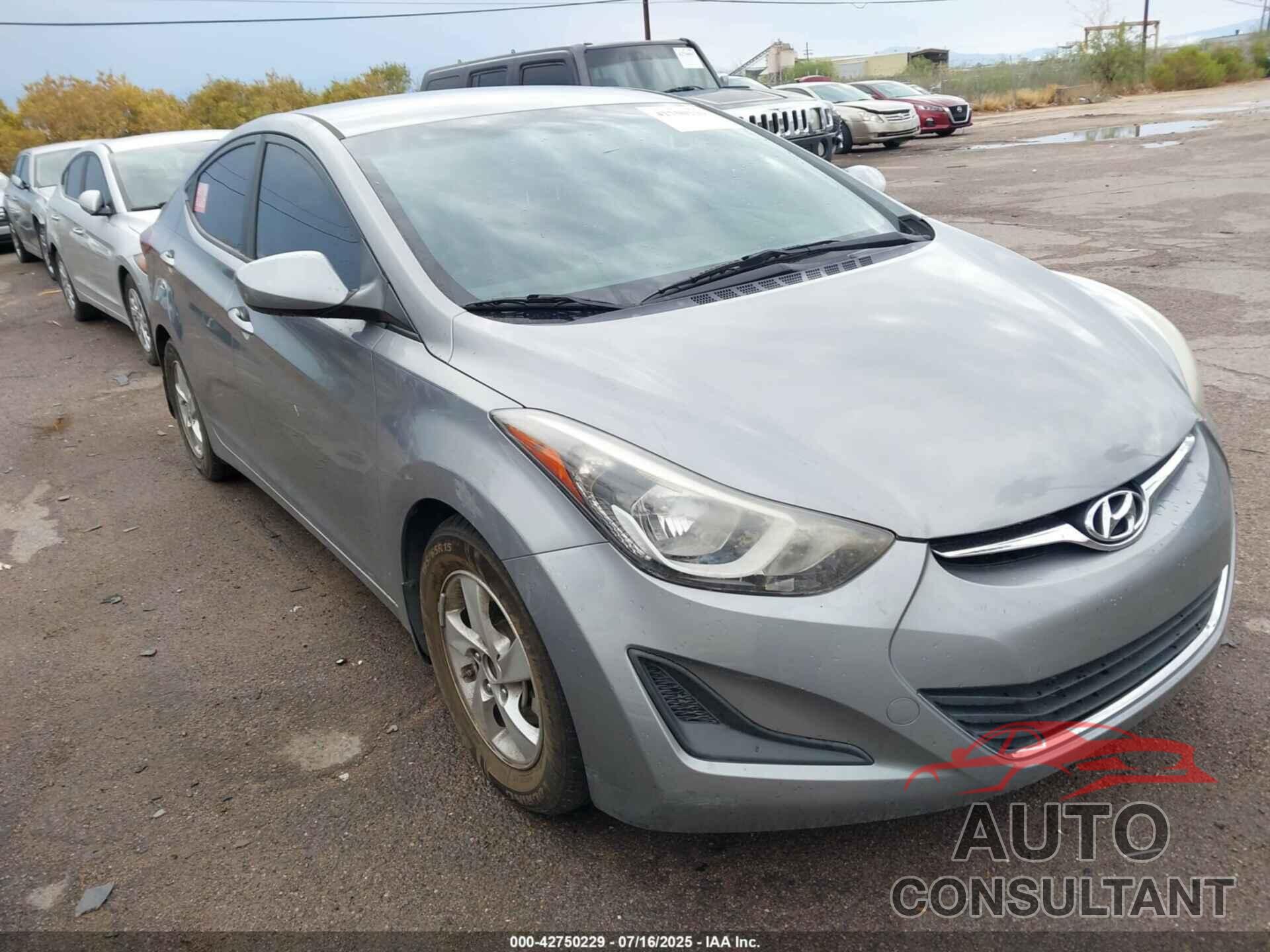 HYUNDAI ELANTRA 2015 - KMHDH4AEXFU329510