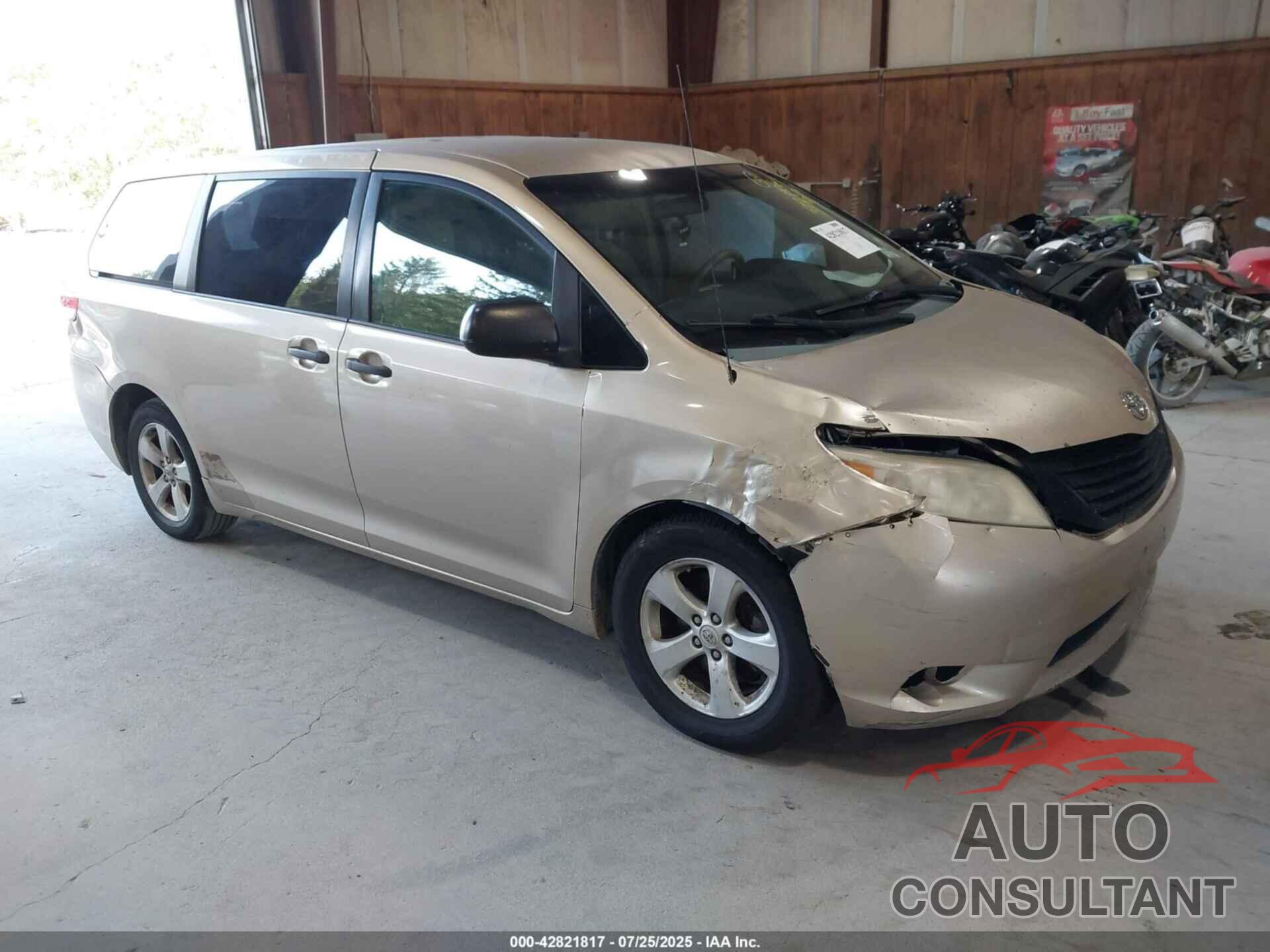 TOYOTA SIENNA 2012 - 5TDZK3DC6CS258225
