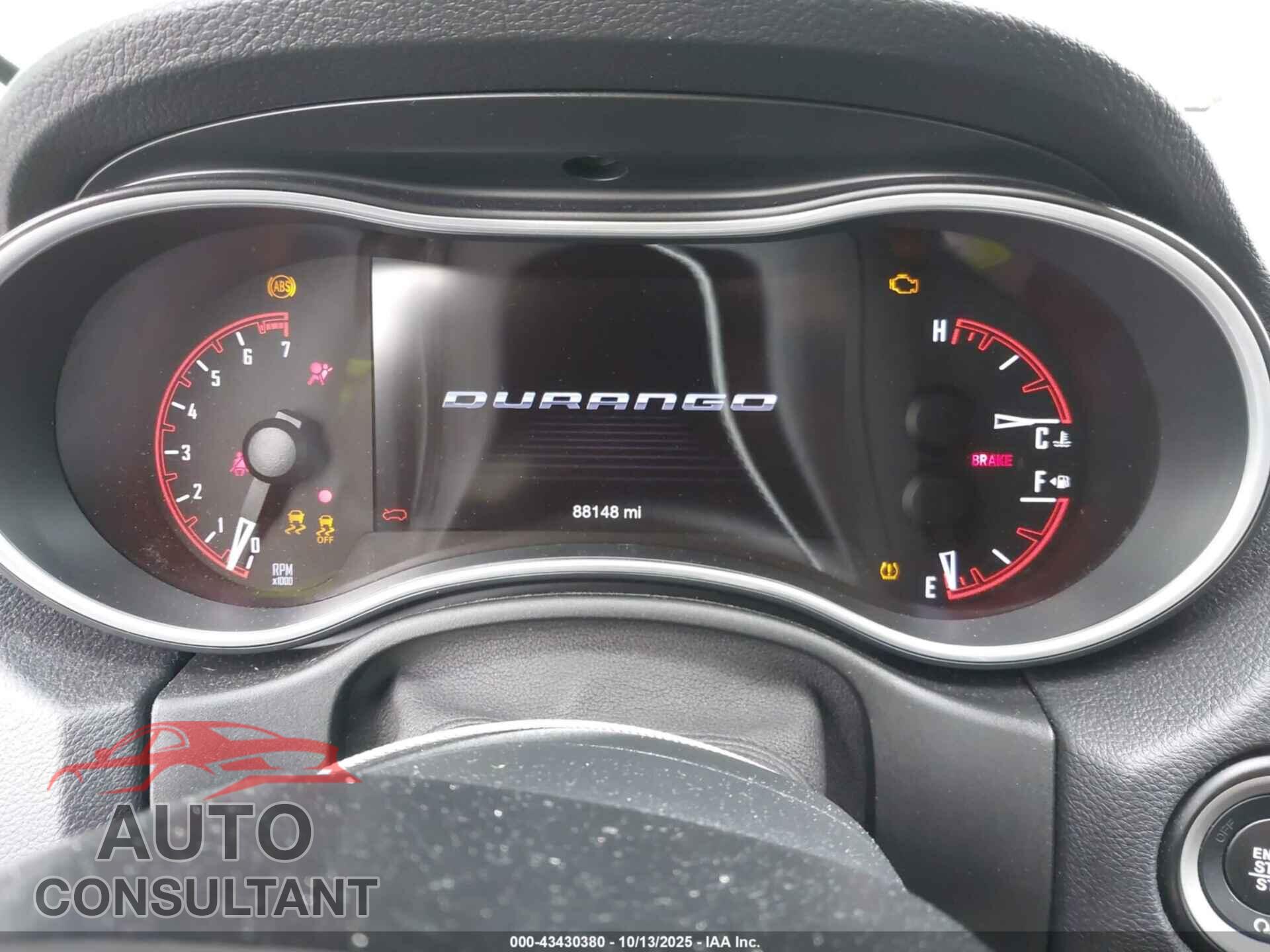 DODGE DURANGO 2019 - 1C4RDHEG5KC647611