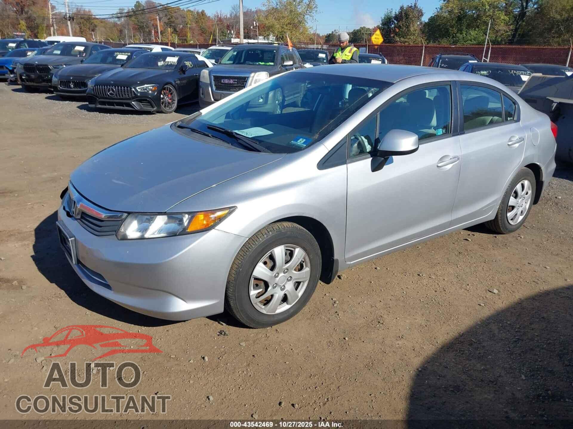 HONDA CIVIC 2012 - 19XFB2F50CE321762
