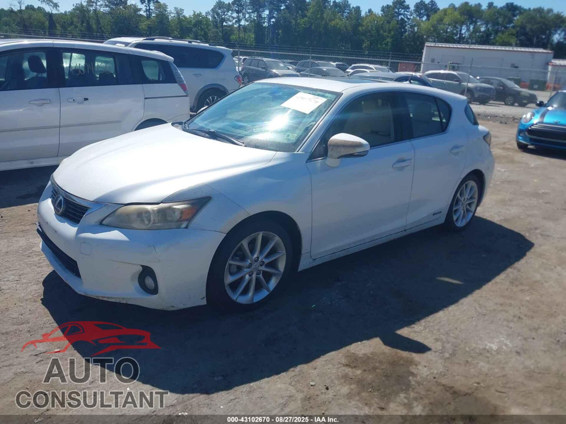 LEXUS CT 200H 2012 - JTHKD5BH2C2074721