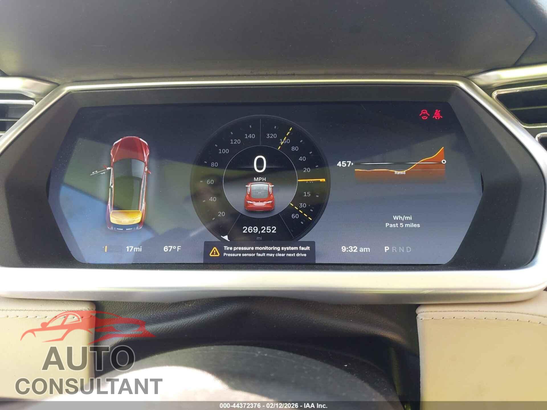 TESLA MODEL S 2012 - 5YJSA1DN4CFP01583