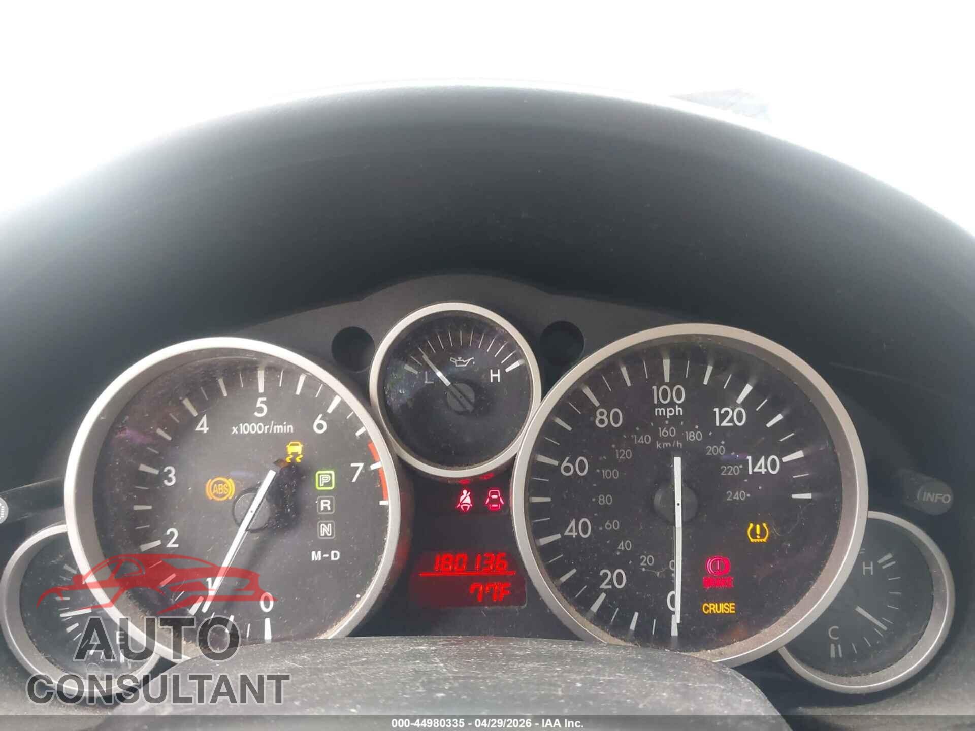 MAZDA MX-5 MIATA 2010 - JM1NC2EF0A0211139