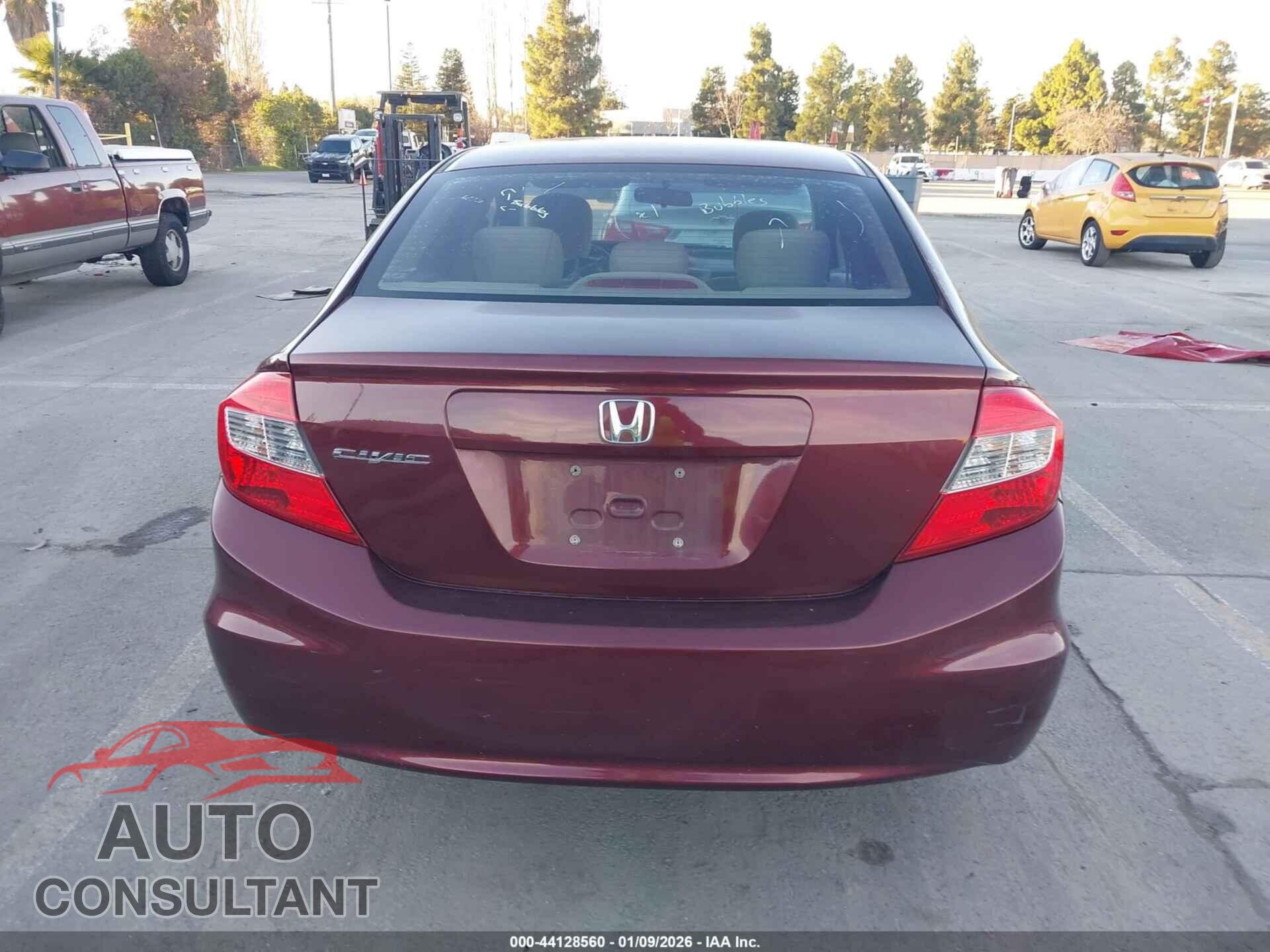 HONDA CIVIC 2012 - 19XFB2F55CE357284
