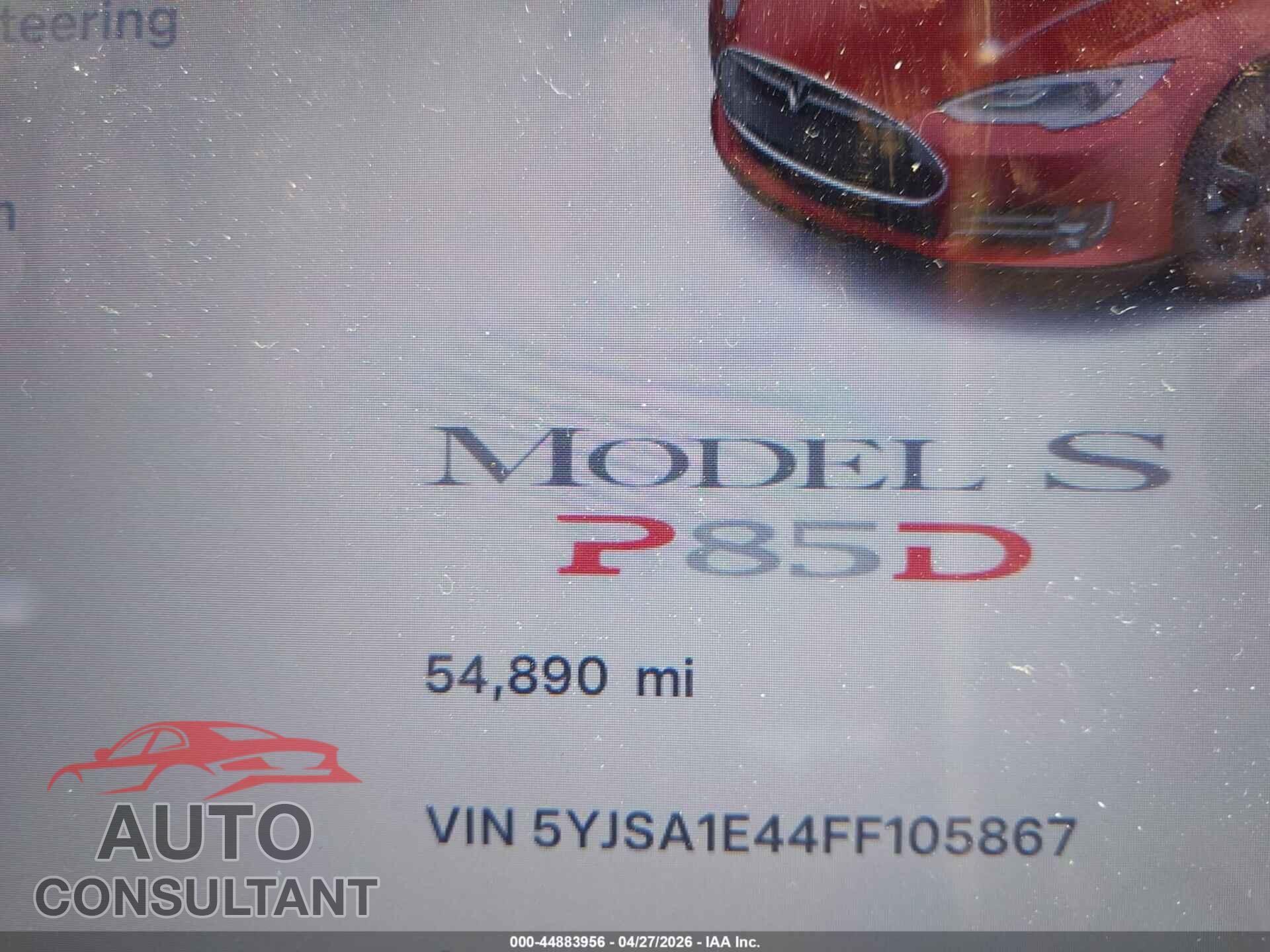 TESLA MODEL S 2015 - 5YJSA1E44FF105867