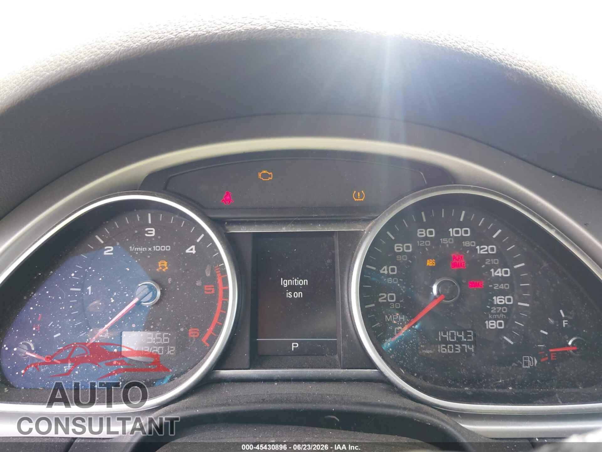 AUDI Q7 2012 - WA1VMAFE6CD003169