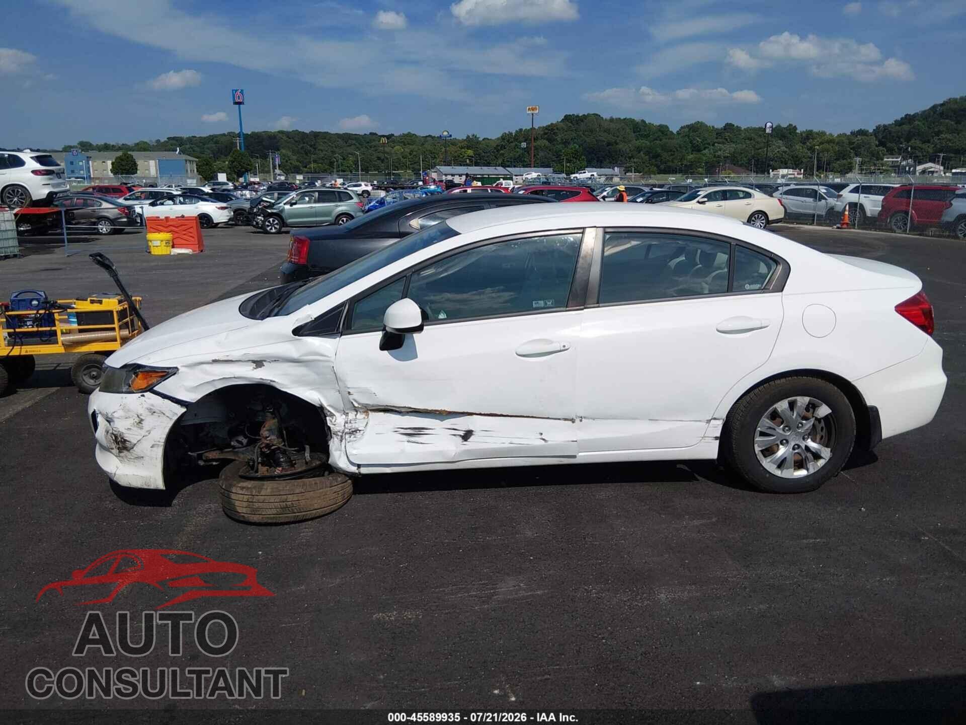 HONDA CIVIC 2012 - 19XFB2F57CE089662