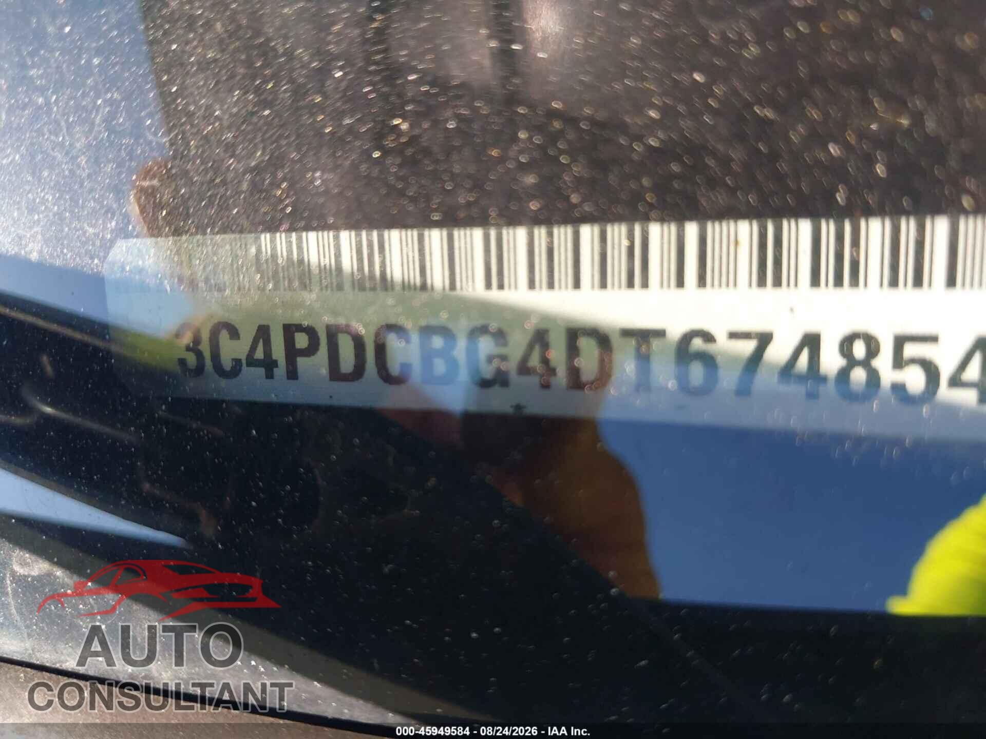 DODGE JOURNEY 2013 - 3C4PDCBG4DT674854