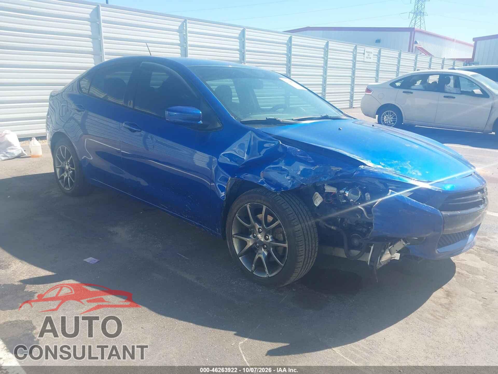 DODGE DART 2013 - 1C3CDFBA1DD334342
