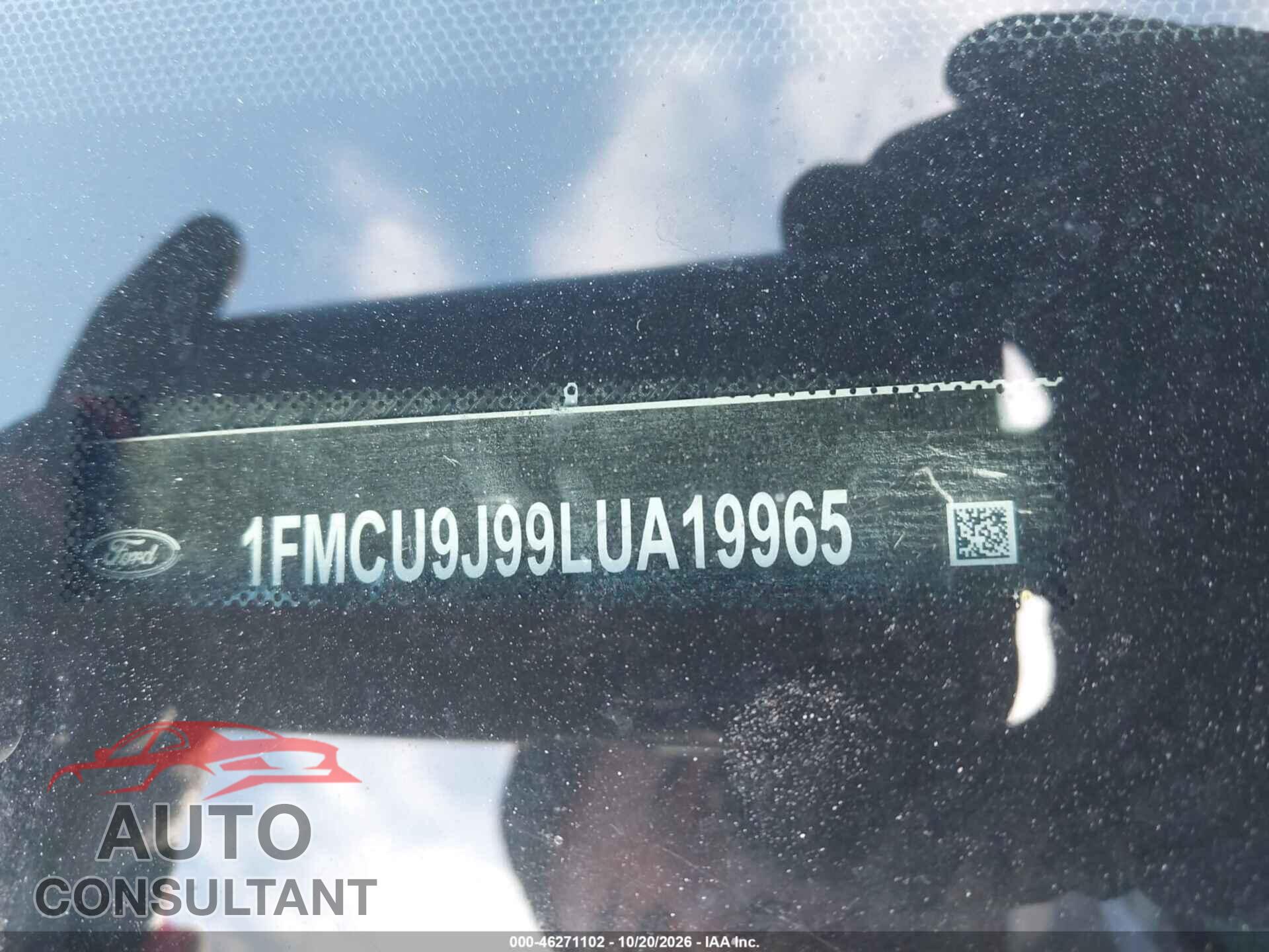 FORD ESCAPE 2020 - 1FMCU9J99LUA19965