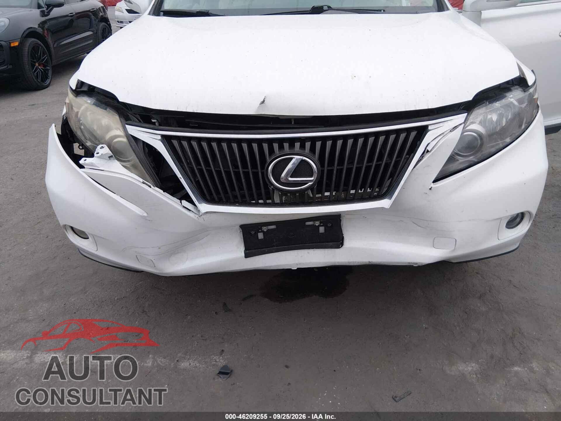 LEXUS RX 350 2010 - 2T2ZK1BA7AC013487