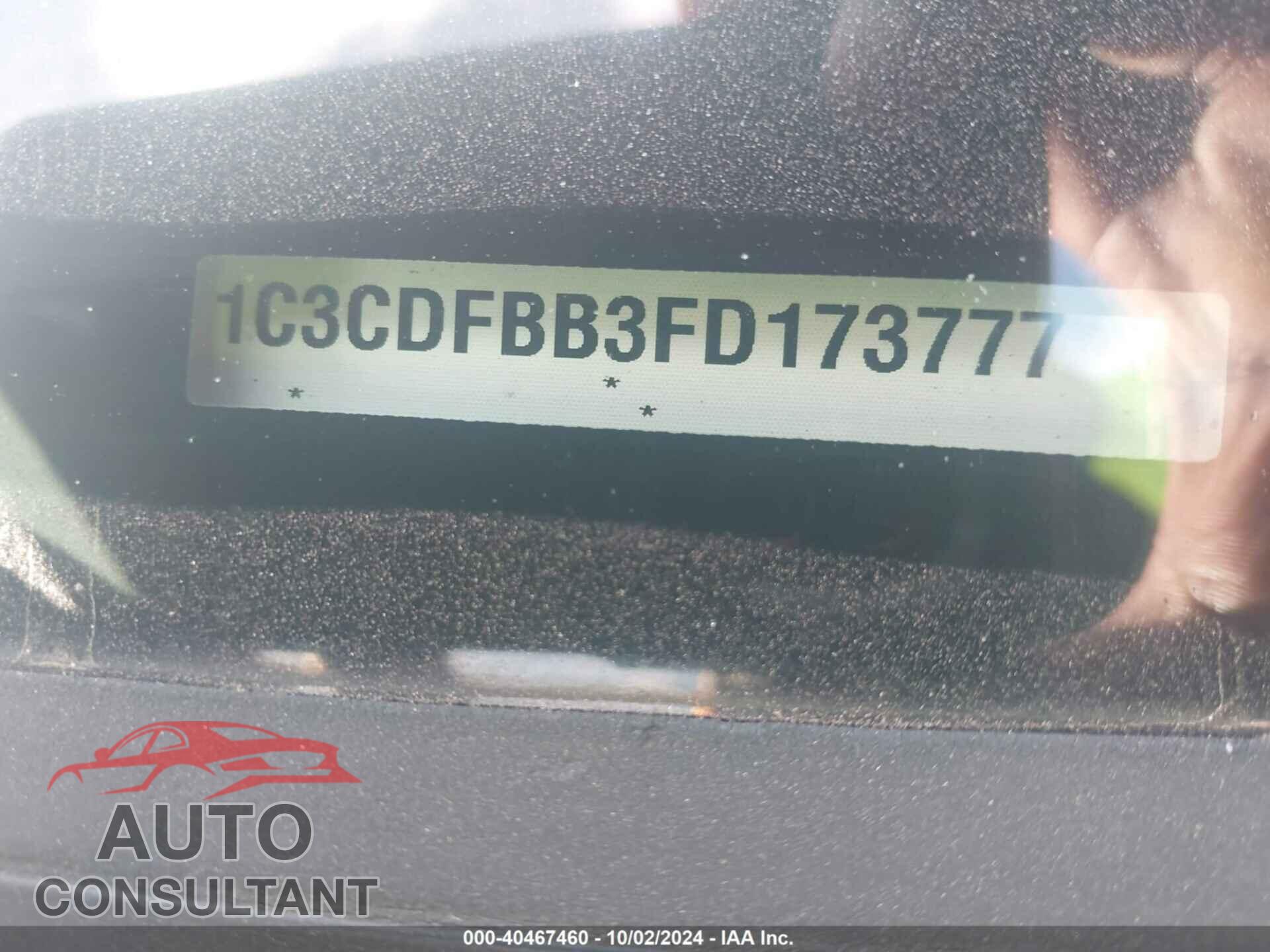 DODGE DART 2015 - 1C3CDFBB3FD173777