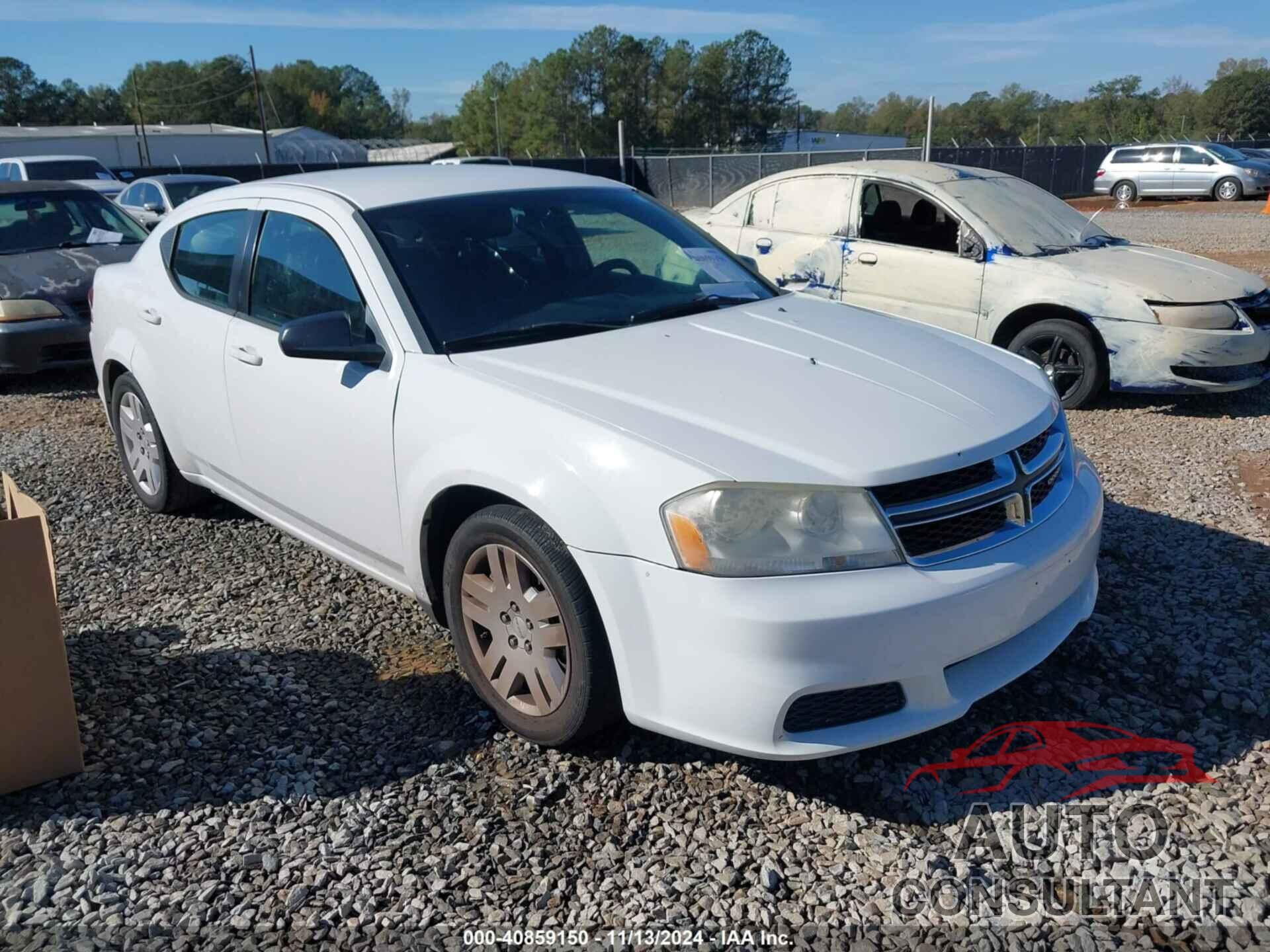 DODGE AVENGER 2012 - 1C3CDZAB7CN269890