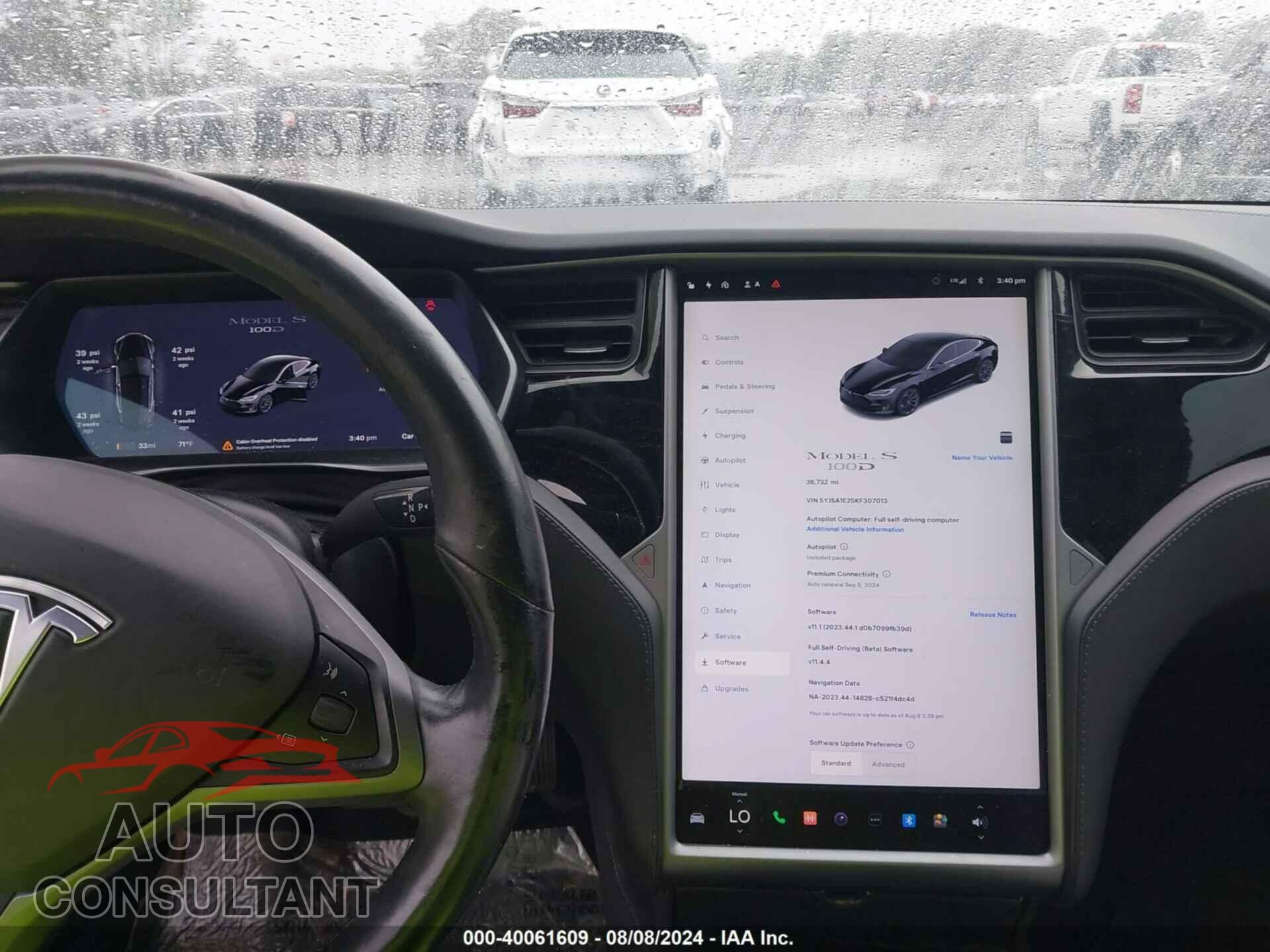 TESLA MODEL S 2019 - 5YJSA1E25KF307013