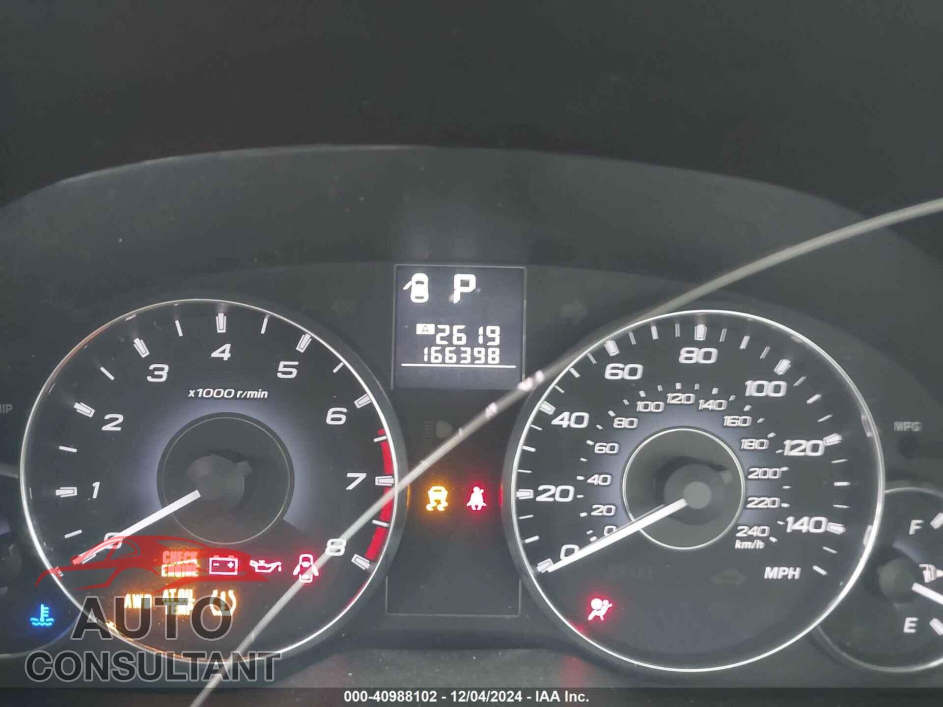 SUBARU OUTBACK 2011 - 4S4BRBCC2B3348346