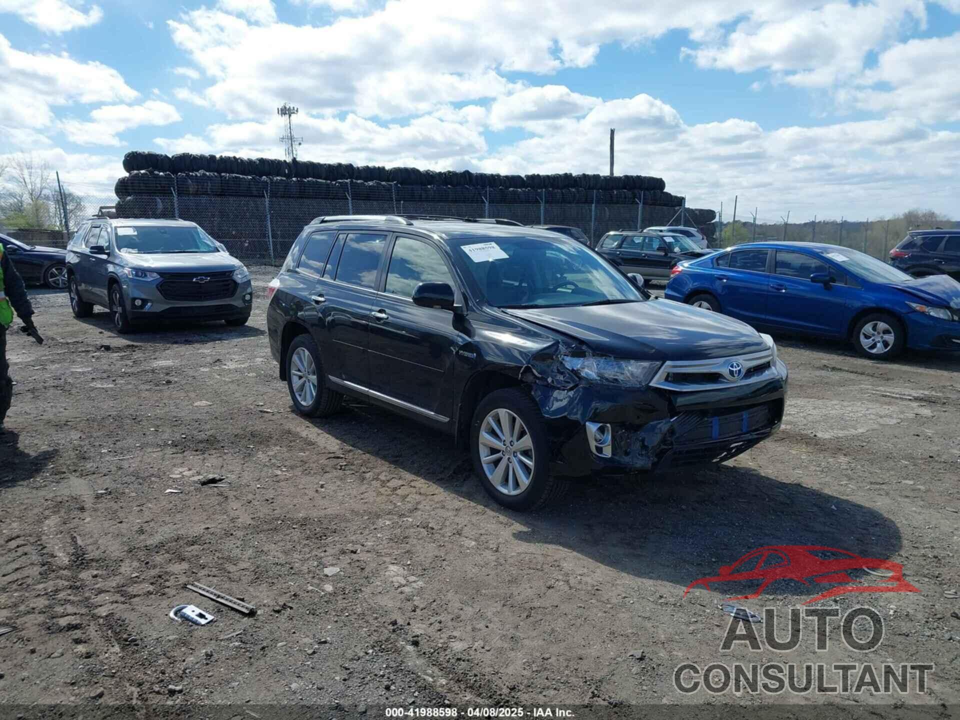 TOYOTA HIGHLANDER HYBRID 2013 - JTEDC3EHXD2016530