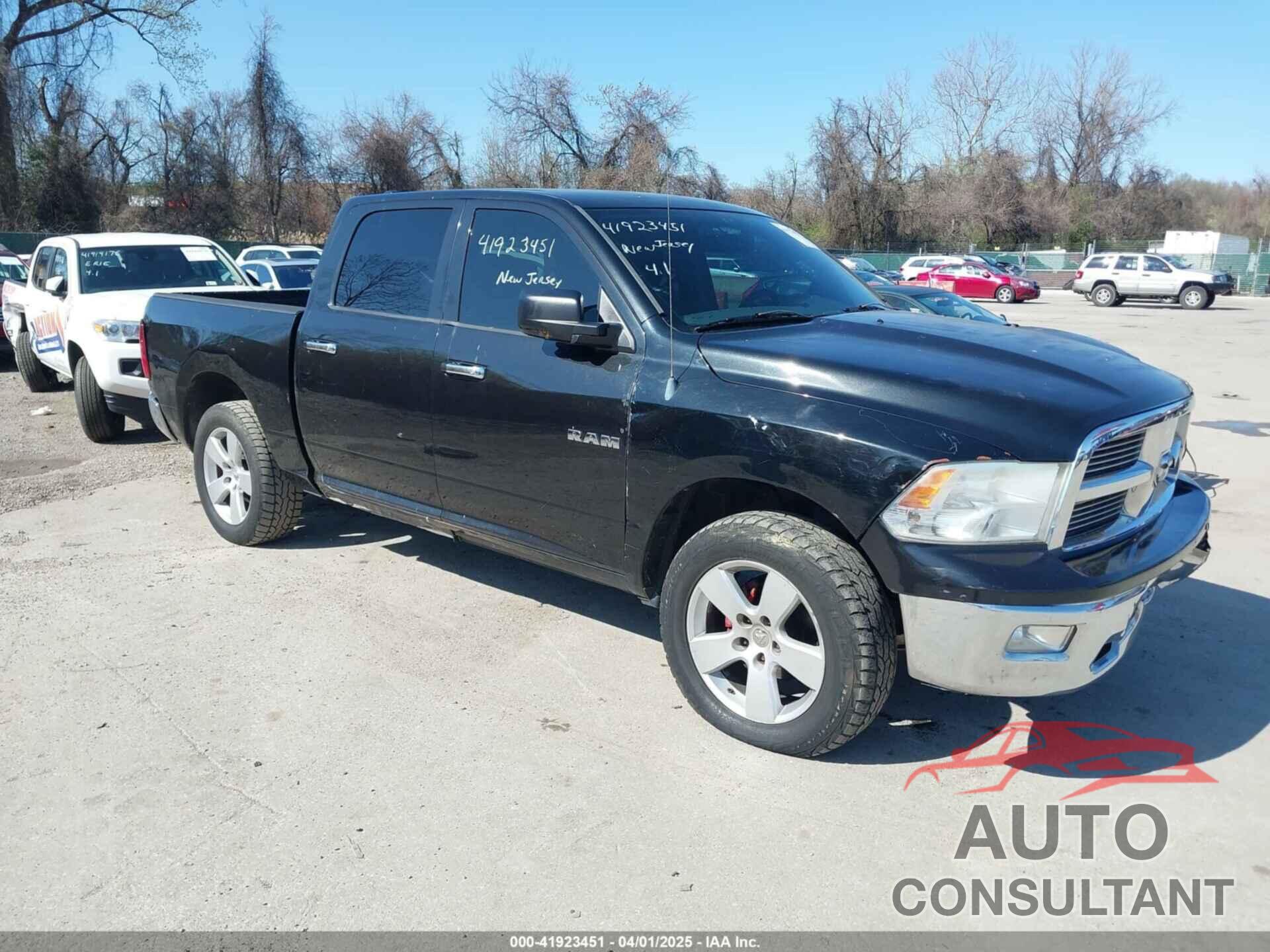 DODGE RAM 1500 2009 - 1D3HV13T09S758249