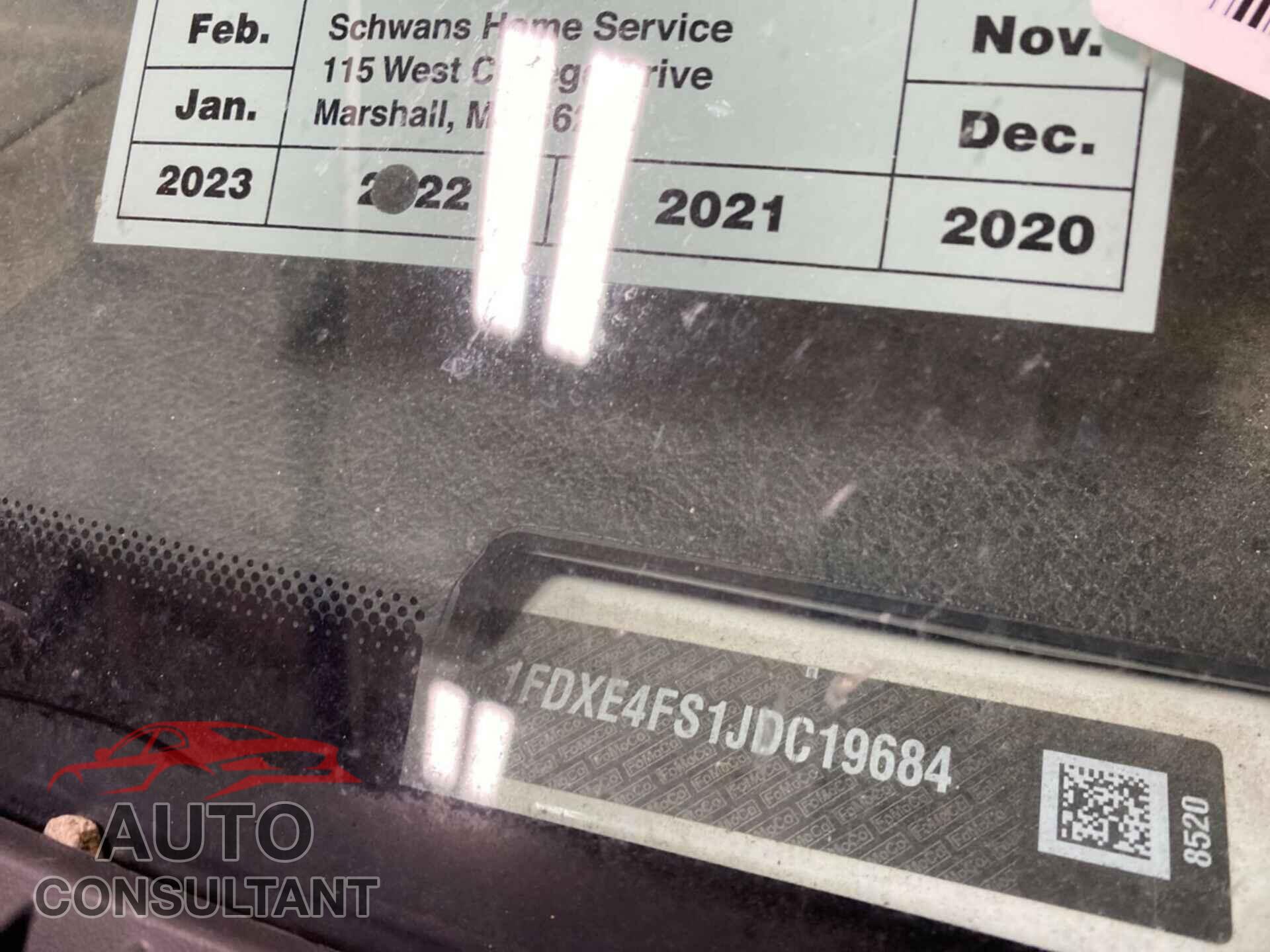 FORD E-450 CUTAWAY 2018 - 1FDXE4FS1JDC19684